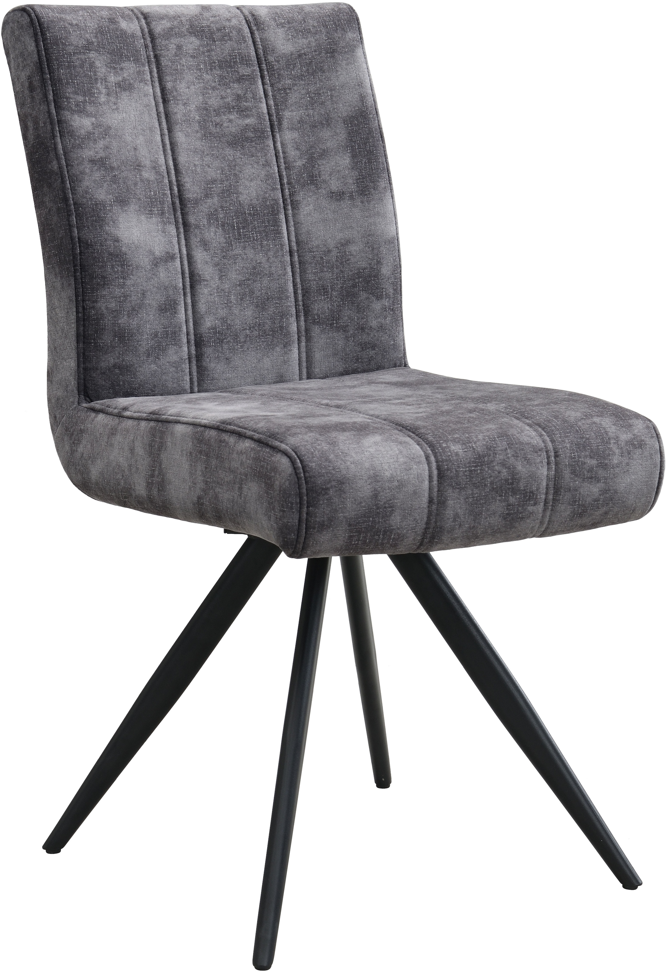 HELA Drehstuhl »PORTO« (Set) 1 Stk.4-Fuß, 360° drehbar, Federkorb, Vintage Velvet Optik, mit Griff