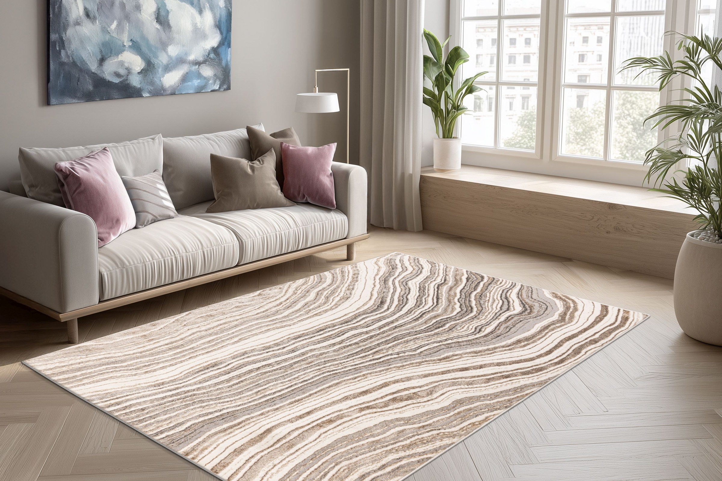 Kayoom Teppich "Chalk 225" rechteckig 11 mm Höhe Kurzflor, Wohnzimmer günstig online kaufen