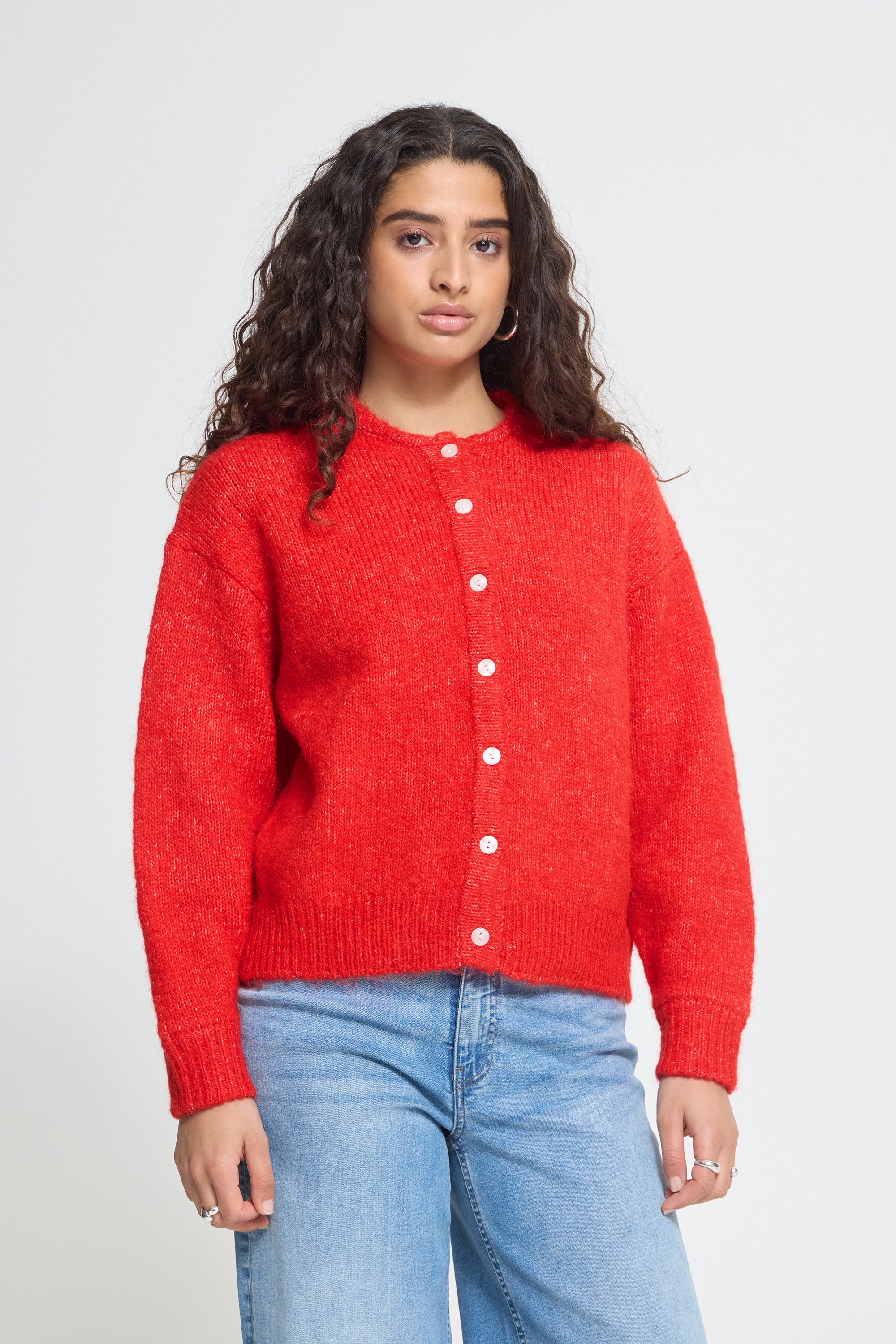 Ichi Strickjacke »Damen Langarm IHBELABLUE«