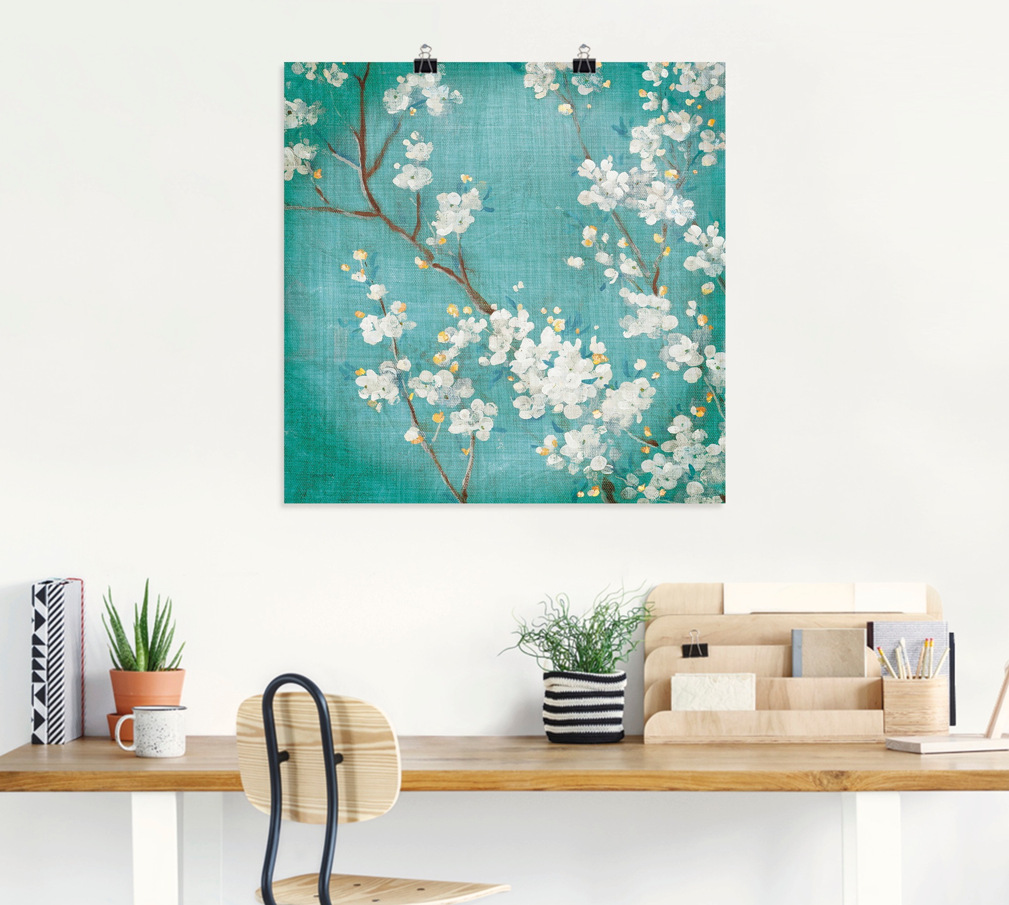 Artland Wandbild "Weiße Kirschblüten II", Blumen, (1 St.), als Leinwandbild günstig online kaufen