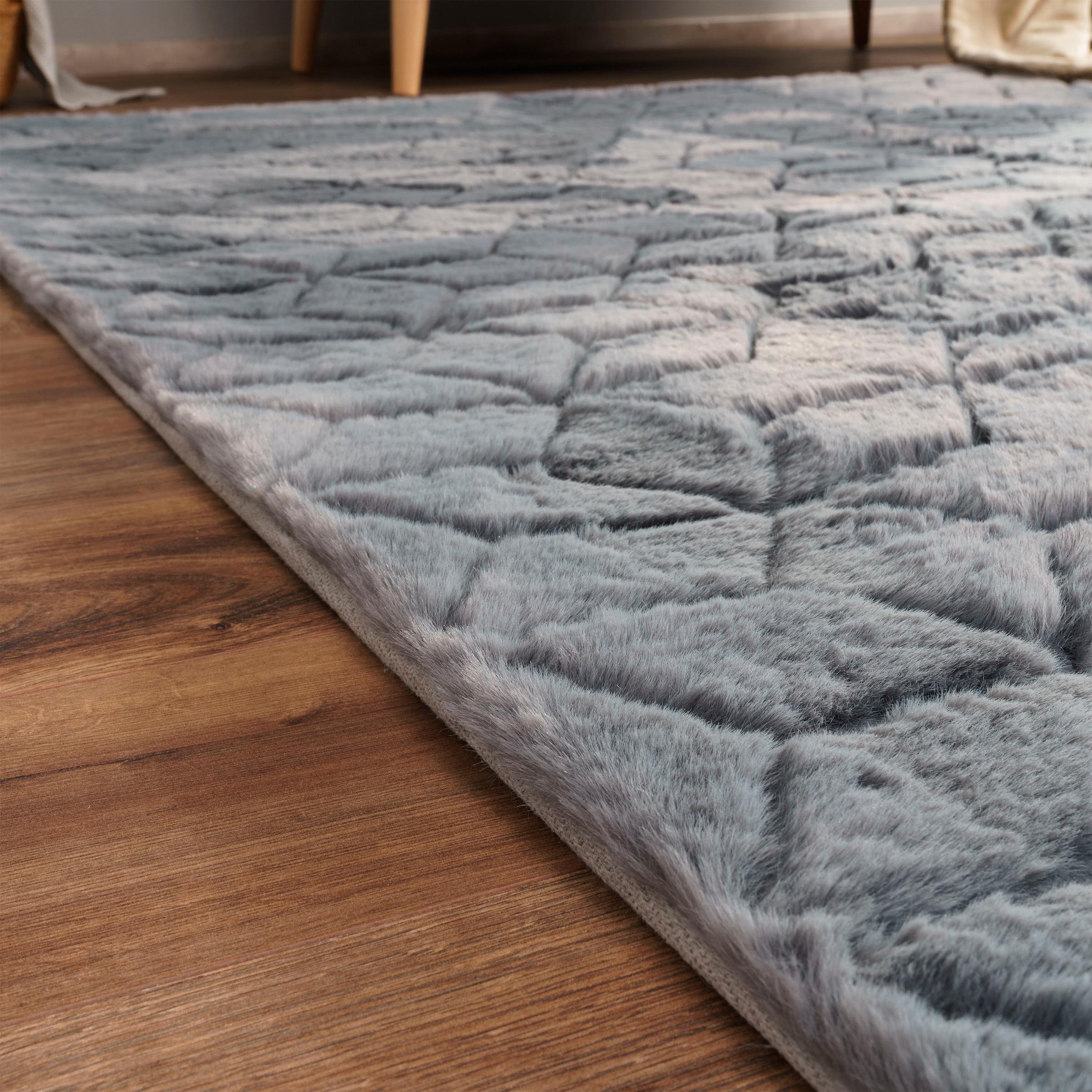 Paco Home Hochflor-Teppich »Arnheim 745«, rechteckig, 26 mm Höhe, Uni Farben, modernes geometrisches Design, besonders weich