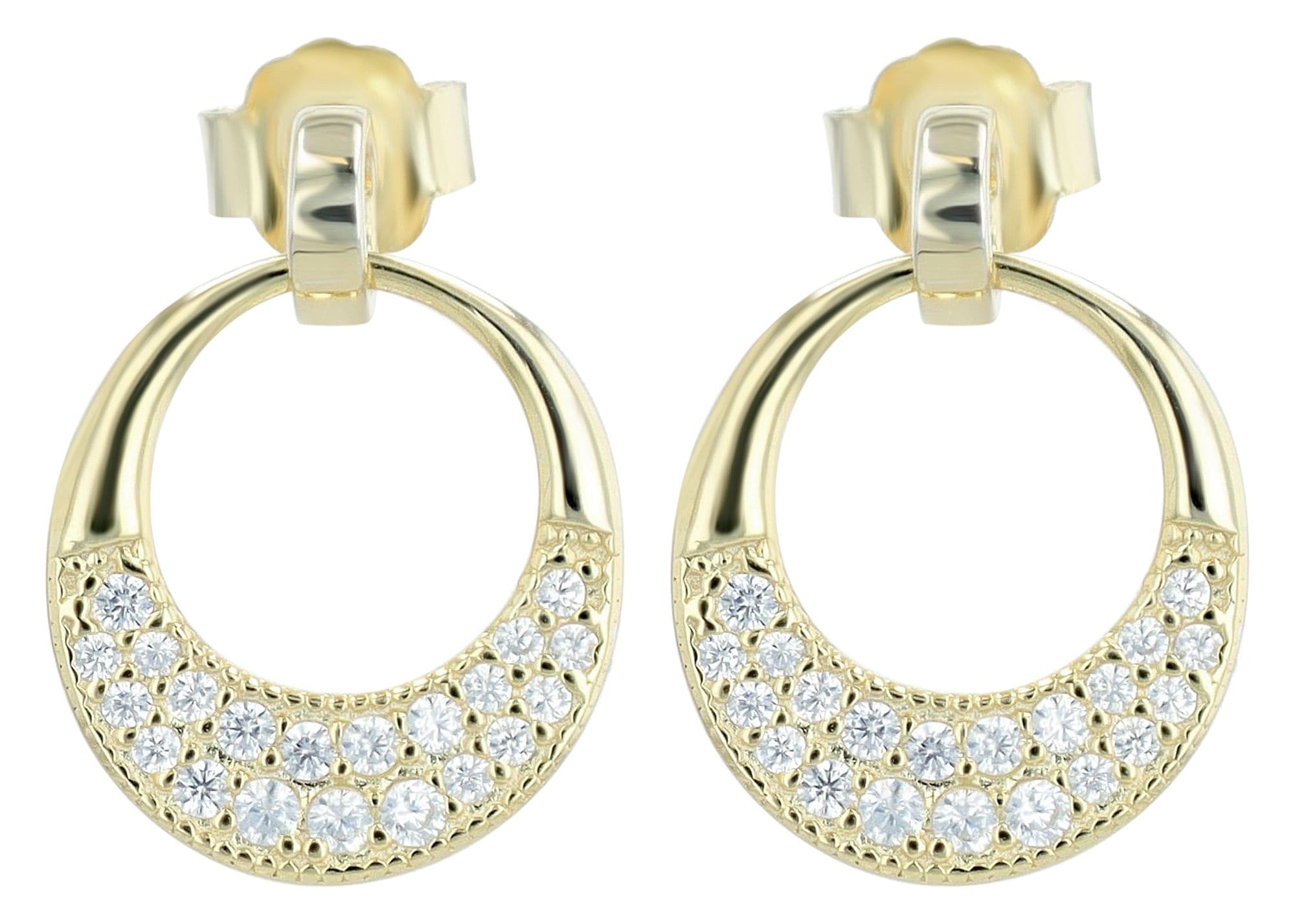 Adelia´s Paar Ohrhänger "Ohrringe – Ohrstecker aus 925 Silber mit Zirkonia" Perfekt als Geschenk für besondere Menschen