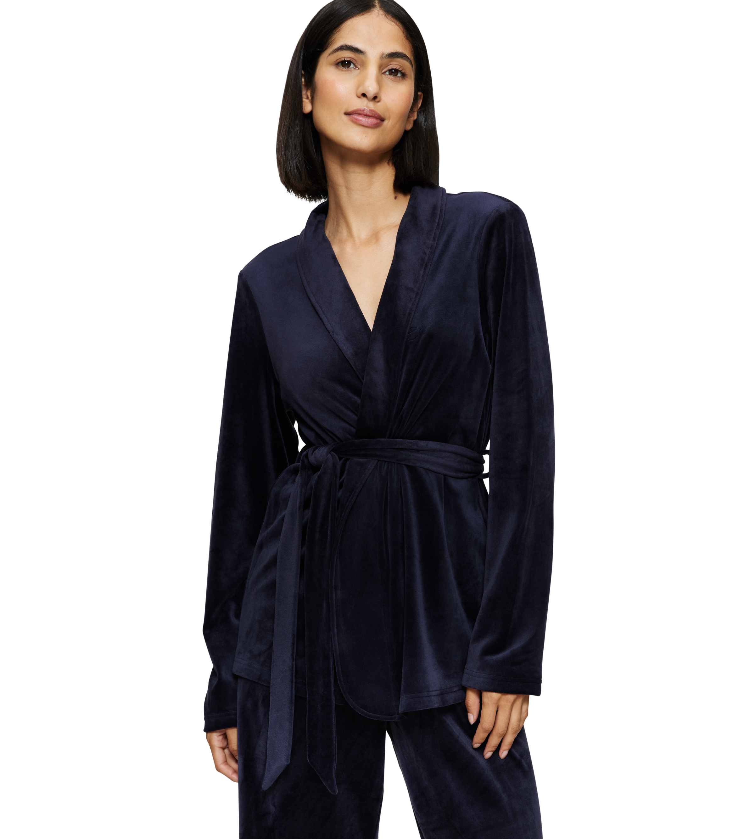 Triumph Morgenmantel "Sensual Velour Robe Top", 2 Stk. elegante lässige Pas günstig online kaufen