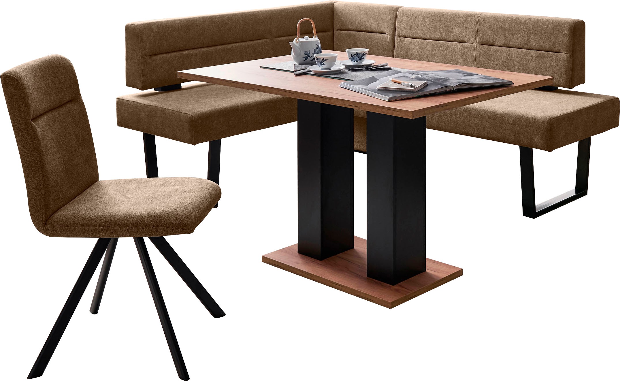 Thumbnail - massivline&more Eckbankgruppe "Martina" 5 Stk. tlg. frei im Raum stellbar