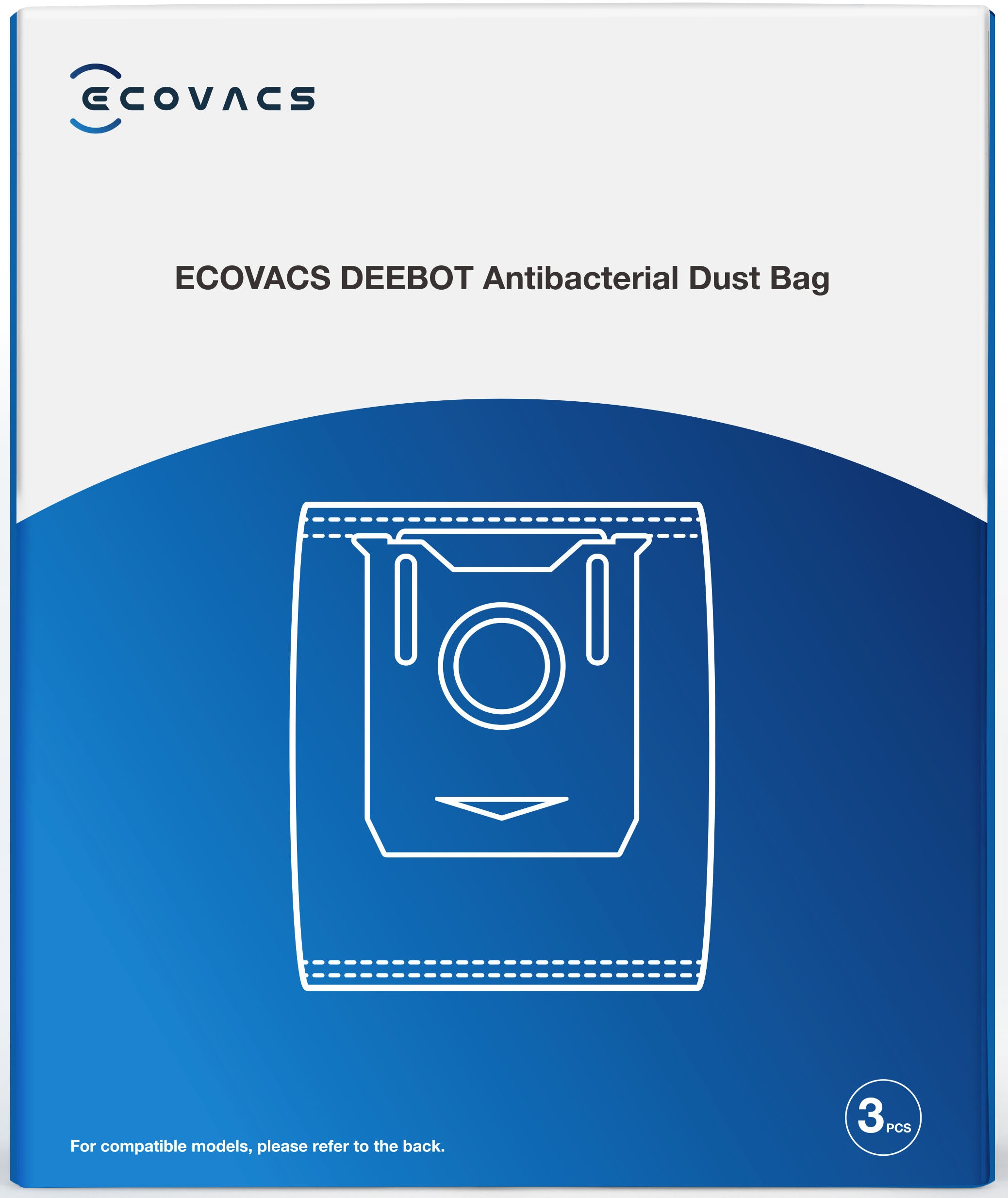 ECOVACS Staubsaugerbeutel »DDB030025«, (Packung, 3 St.), antibakteriell