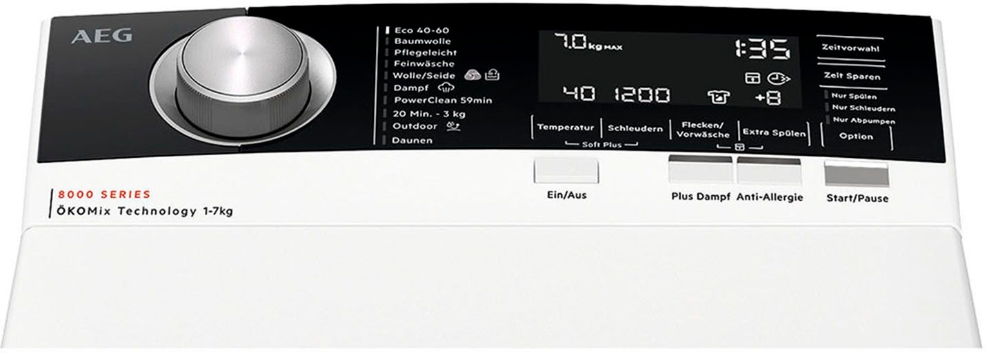 AEG Waschmaschine Toplader 8000 "LTR8A80370" 6 kg 1300 U/min Dampf-Funktion günstig online kaufen