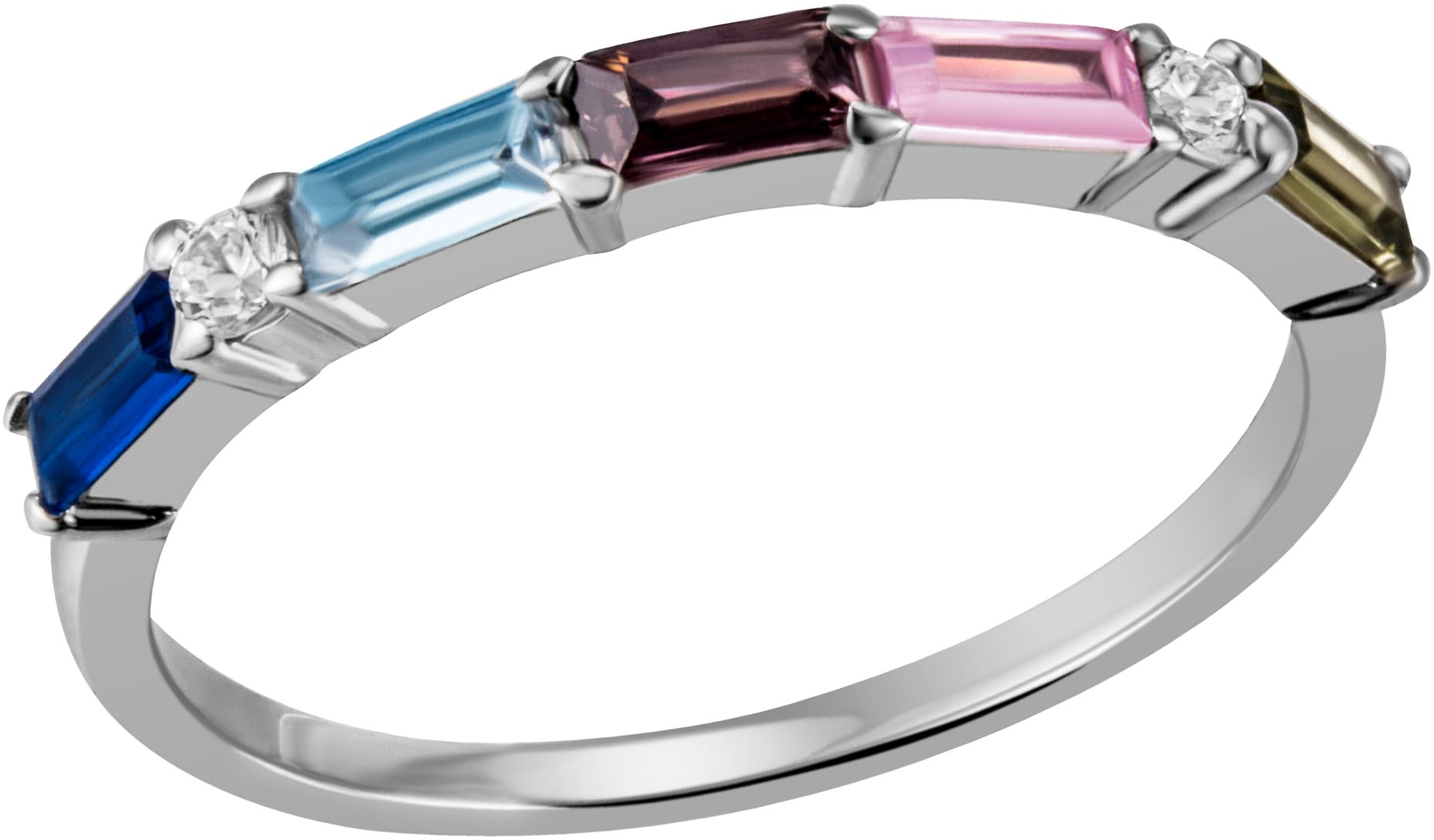 Fingerring »Schmuck Geschenk Silber 925 Silberring Ring Regenbogen«, mit Zirkonia...