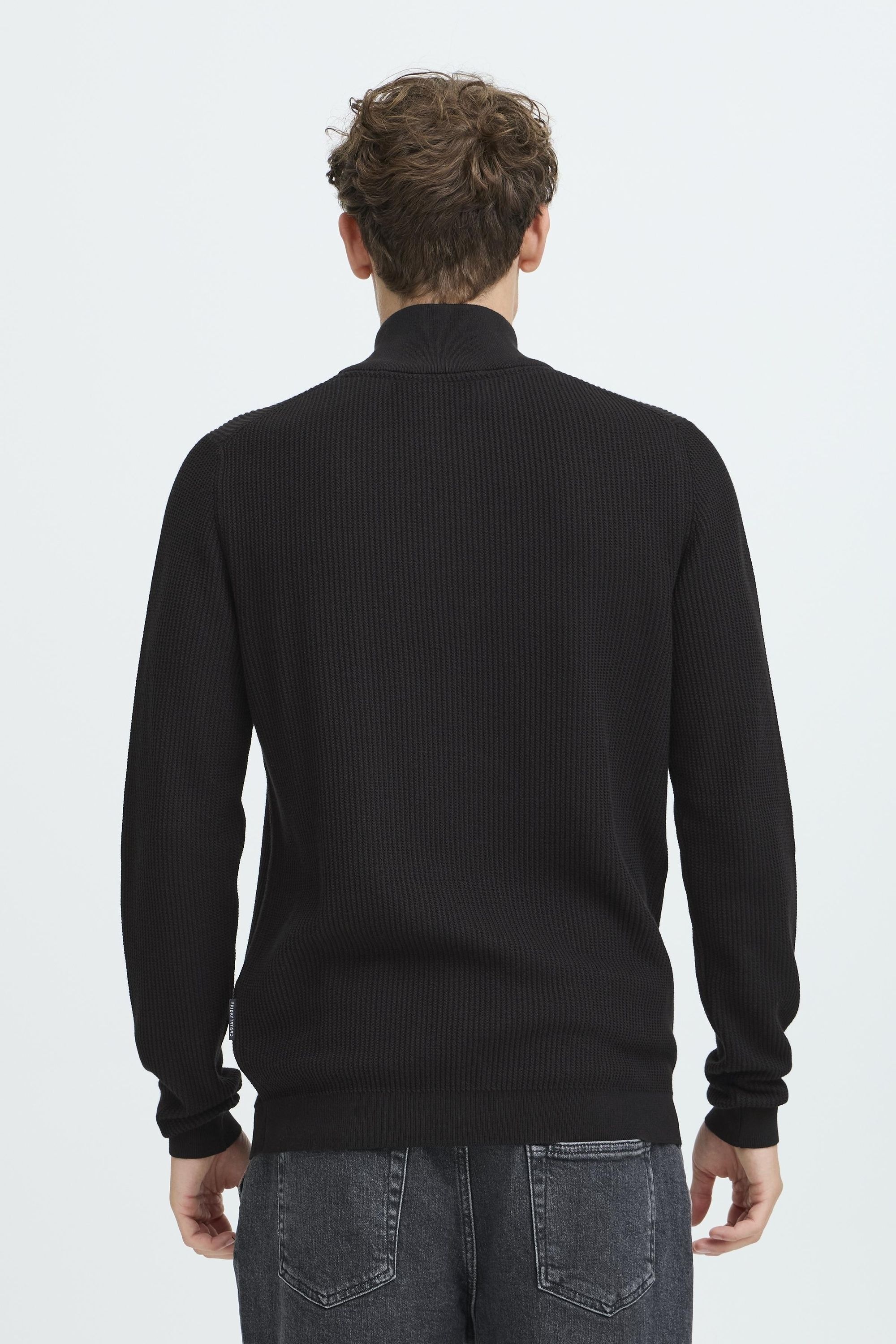 Troyer CASUAL FRIDAY "Troyer CFNOAR", Herren, Gr. XXL, schwarz (schwarz beauty), Obermaterial: 100% Baumwolle CO., Pullover Troyer 3