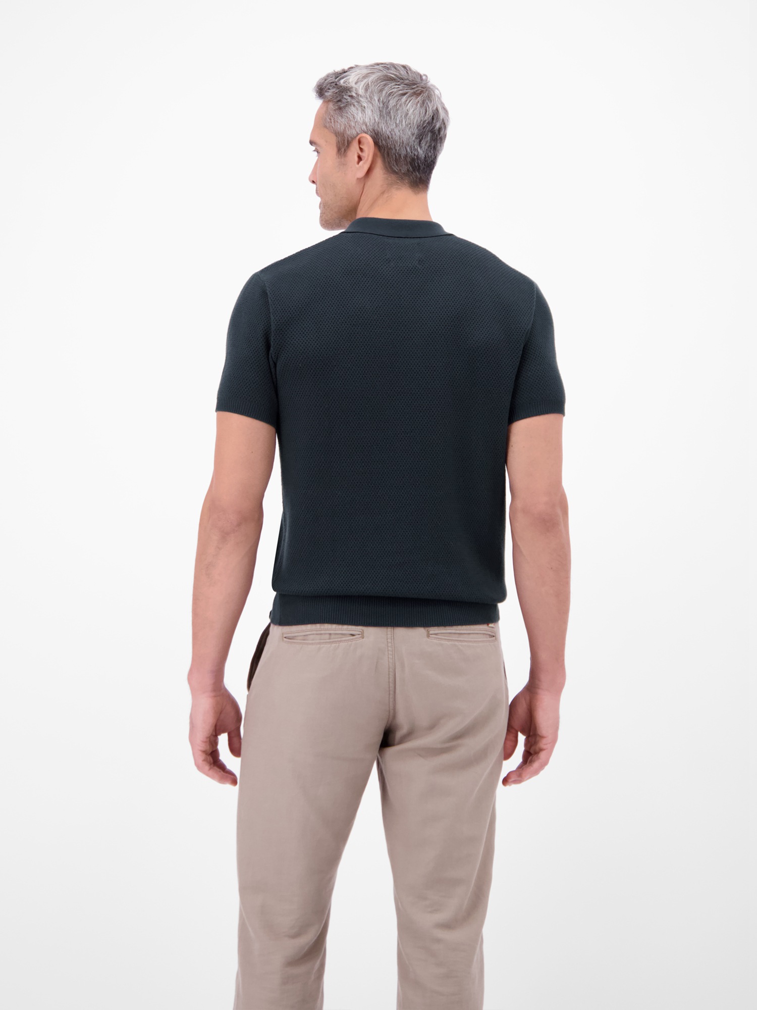 LERROS Poloshirt "Unifarbenes Poloshirt in Strukturqualität" günstig online kaufen