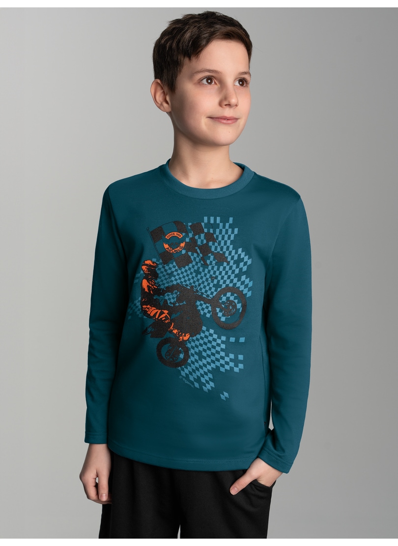 Trigema Sweatshirt »TRIGEMA Langarmshirt mit sportlichem Motorrad-Print«