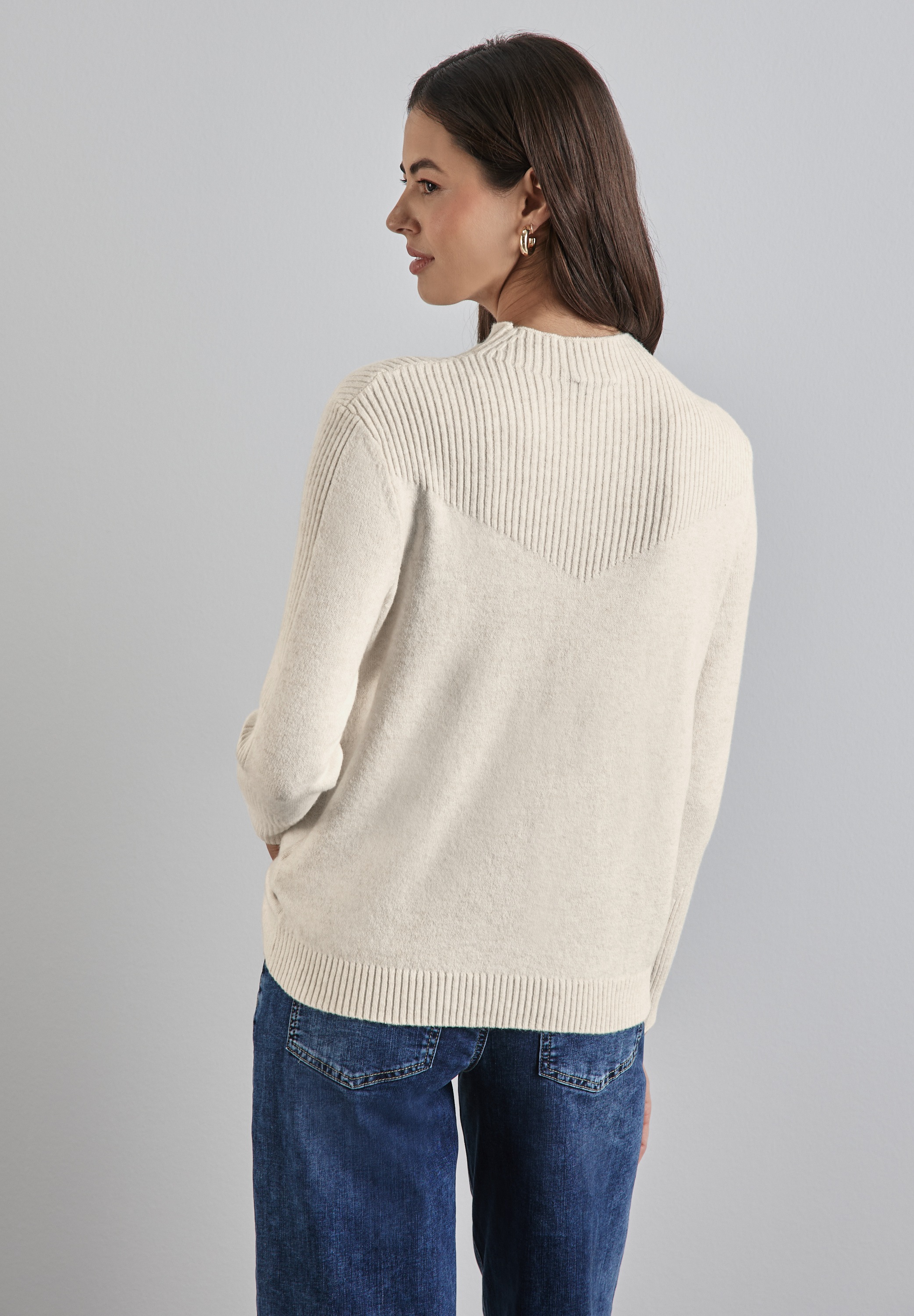 STREET ONE Strickpullover, mit Stehkragen