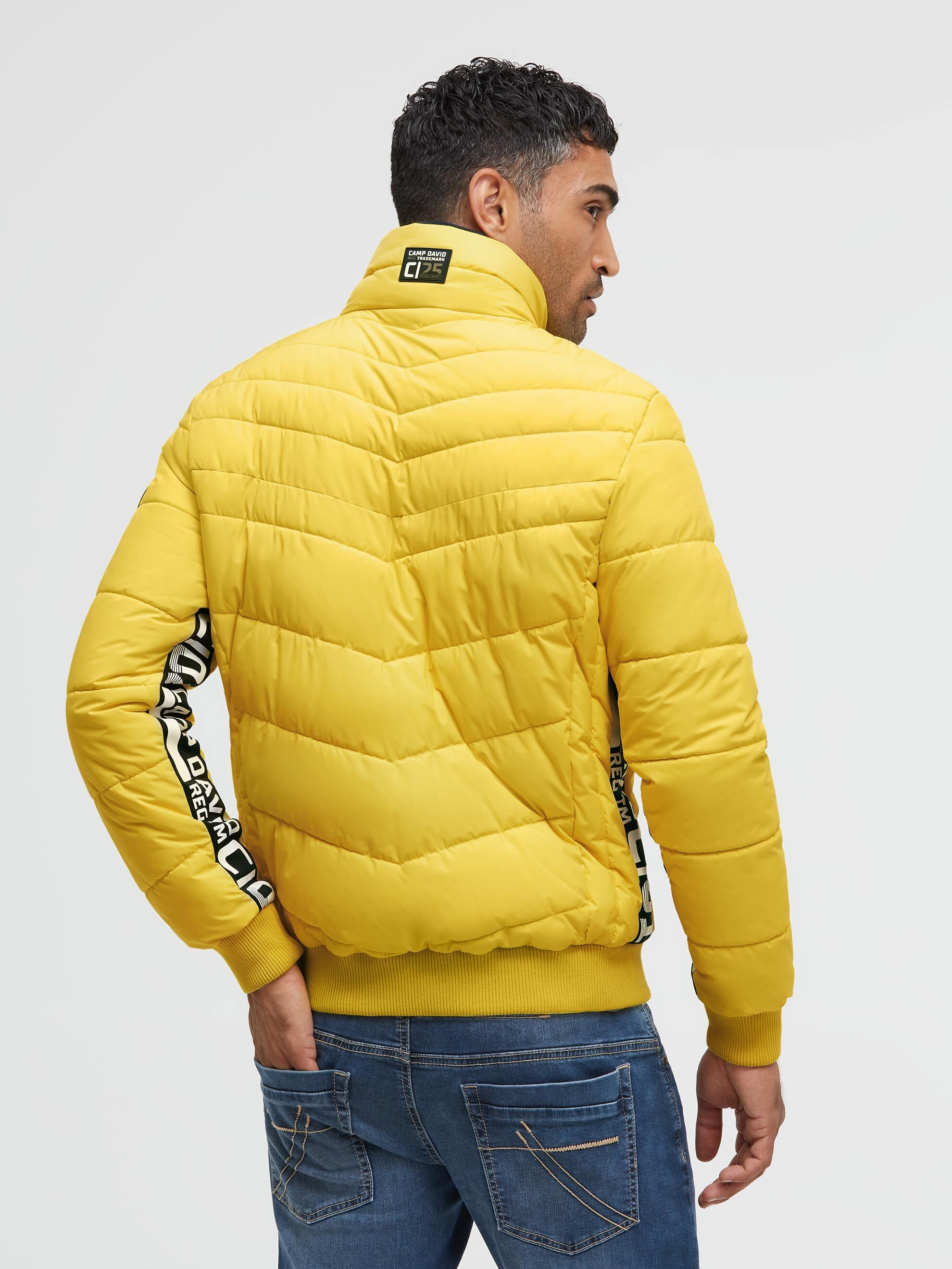 CAMP DAVID Winterjacke ohne Kapuze mit Reißverschluss an den Einschubtaschen