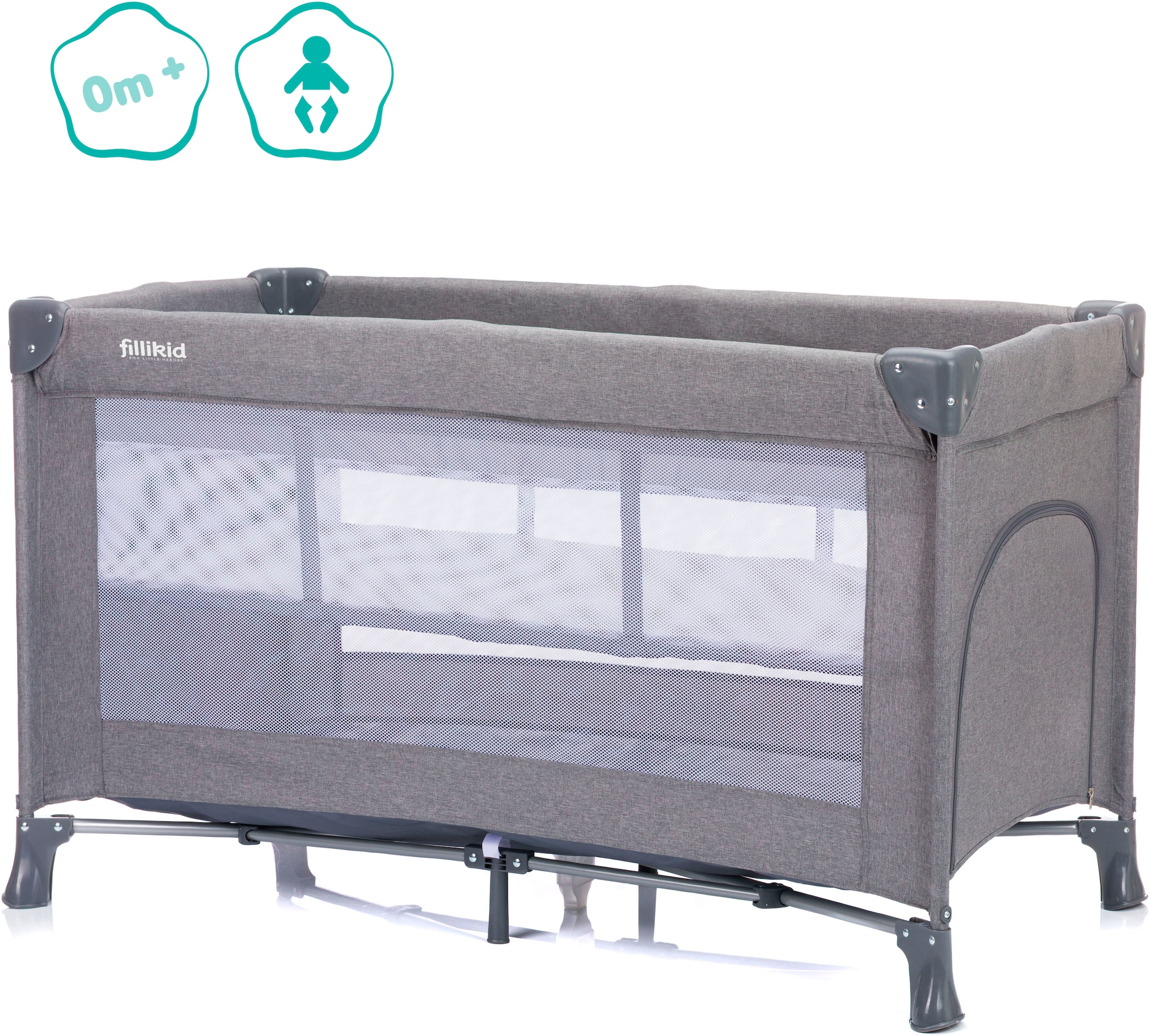 Fillikid Baby-Reisebett »Milano«, inklusive Transporttasche und Neugeboreneneinhang