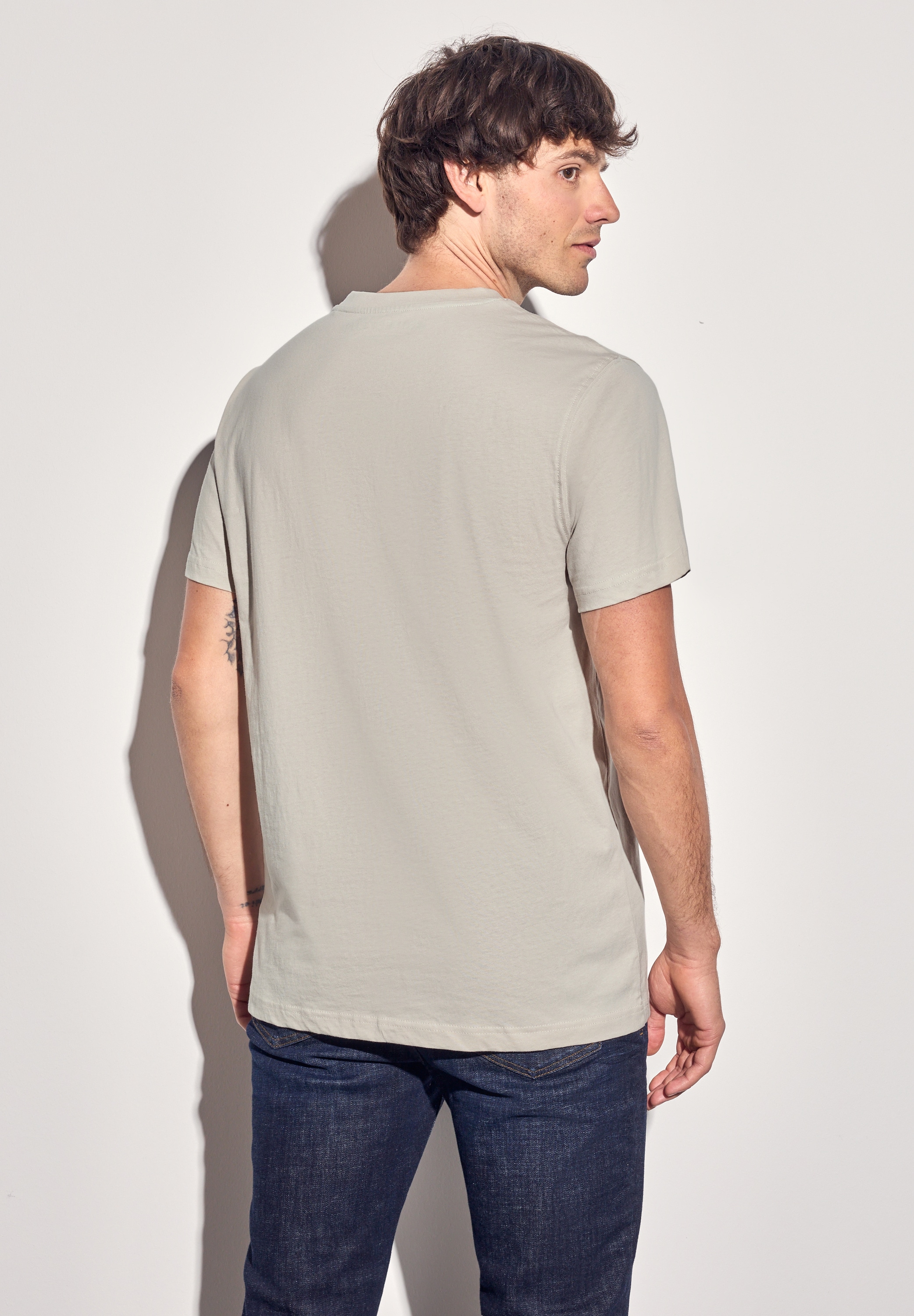 STREET ONE MEN T-Shirt, mit Rundhalsausschnitt
