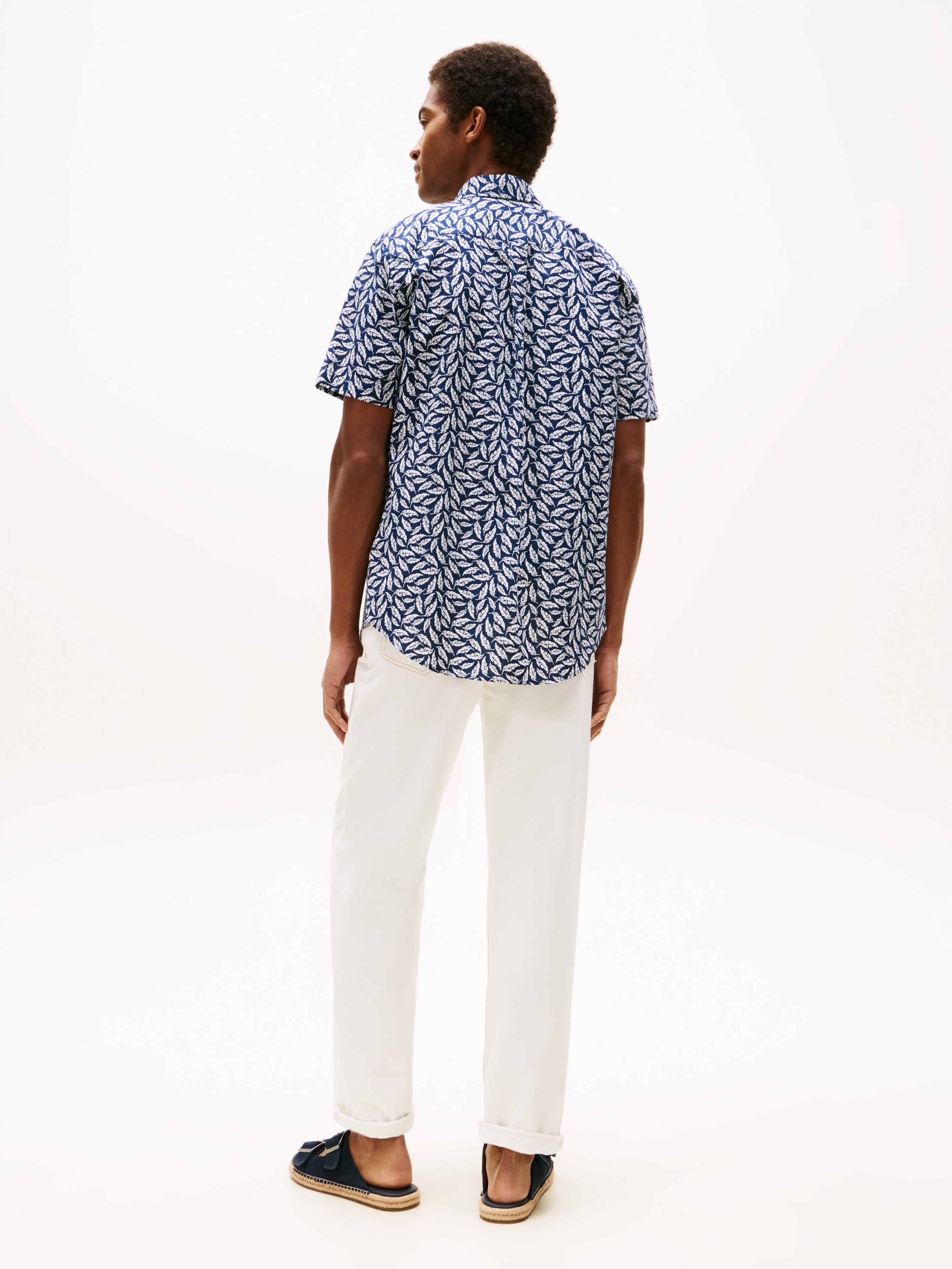 Tommy Hilfiger Kurzarmhemd »LINEN BLEND PRINT S/S RF SHIRT«, modischer Print, mit Leinenanteil