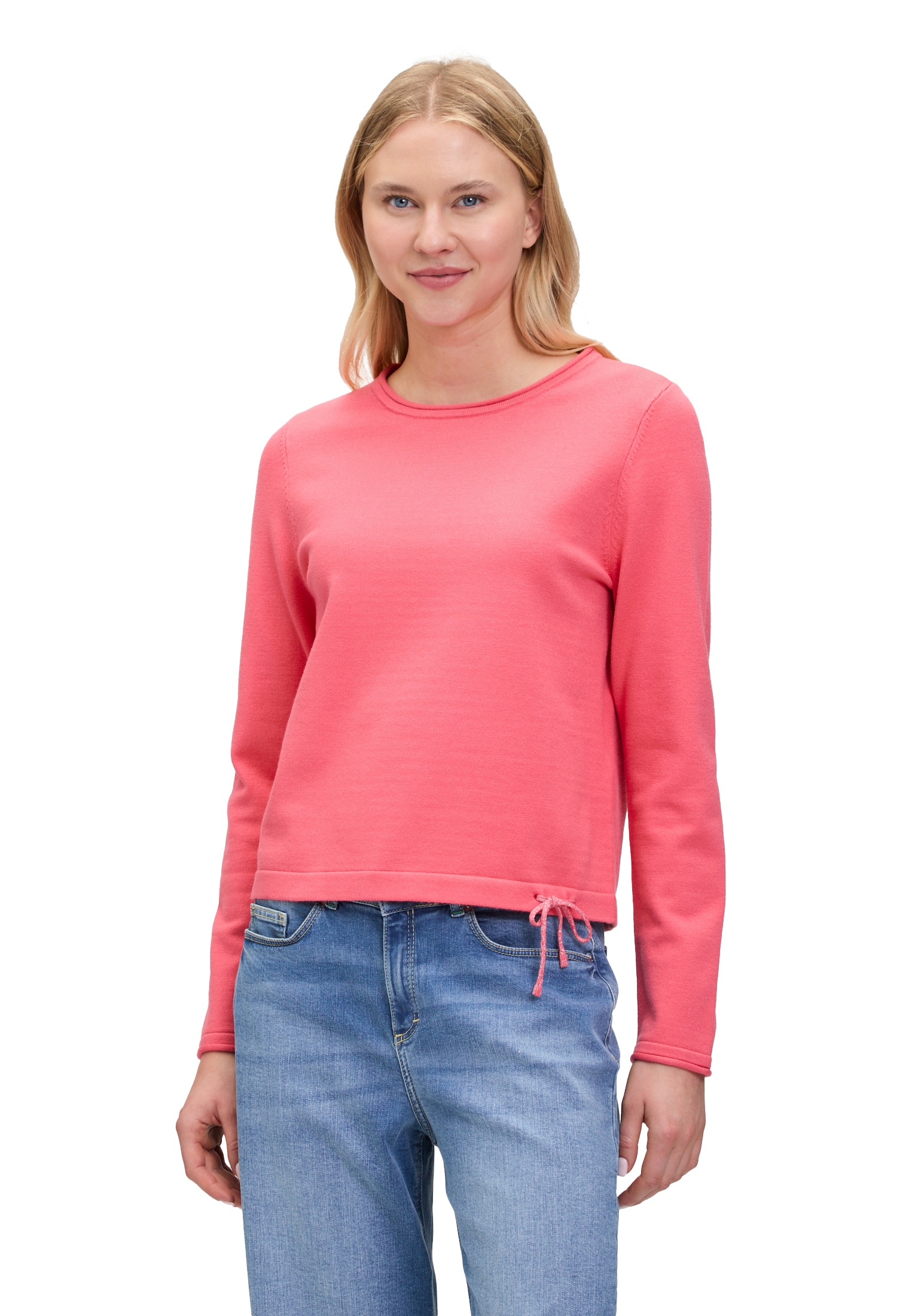 Cartoon Strickpullover "Damen mit Rundhalsausschnitt", 1 Stk. günstig online kaufen