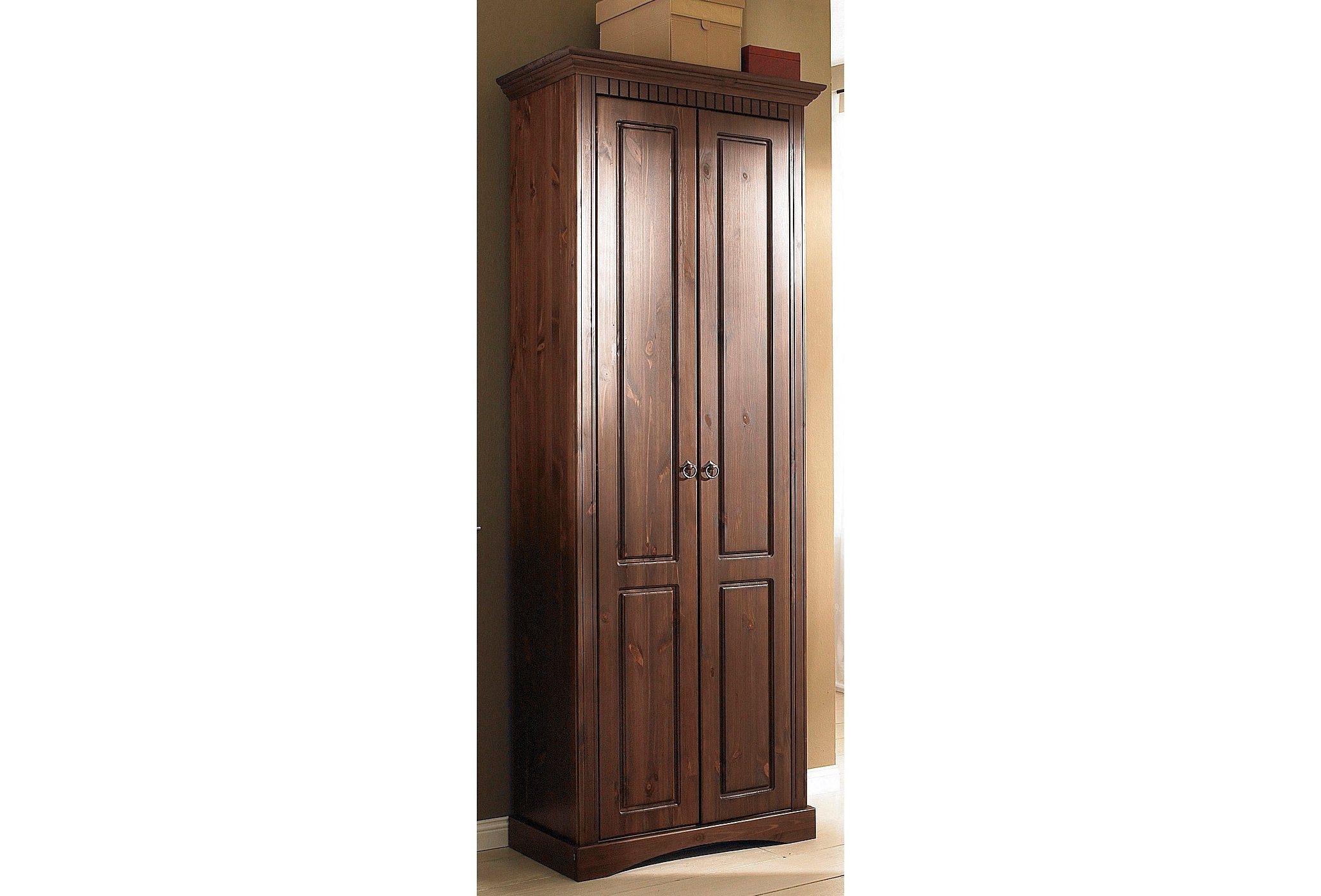 Home affaire Garderobenschrank »Rustic«, aus massiver Kiefer, Breite 71 cm, mit Kassetenoptik