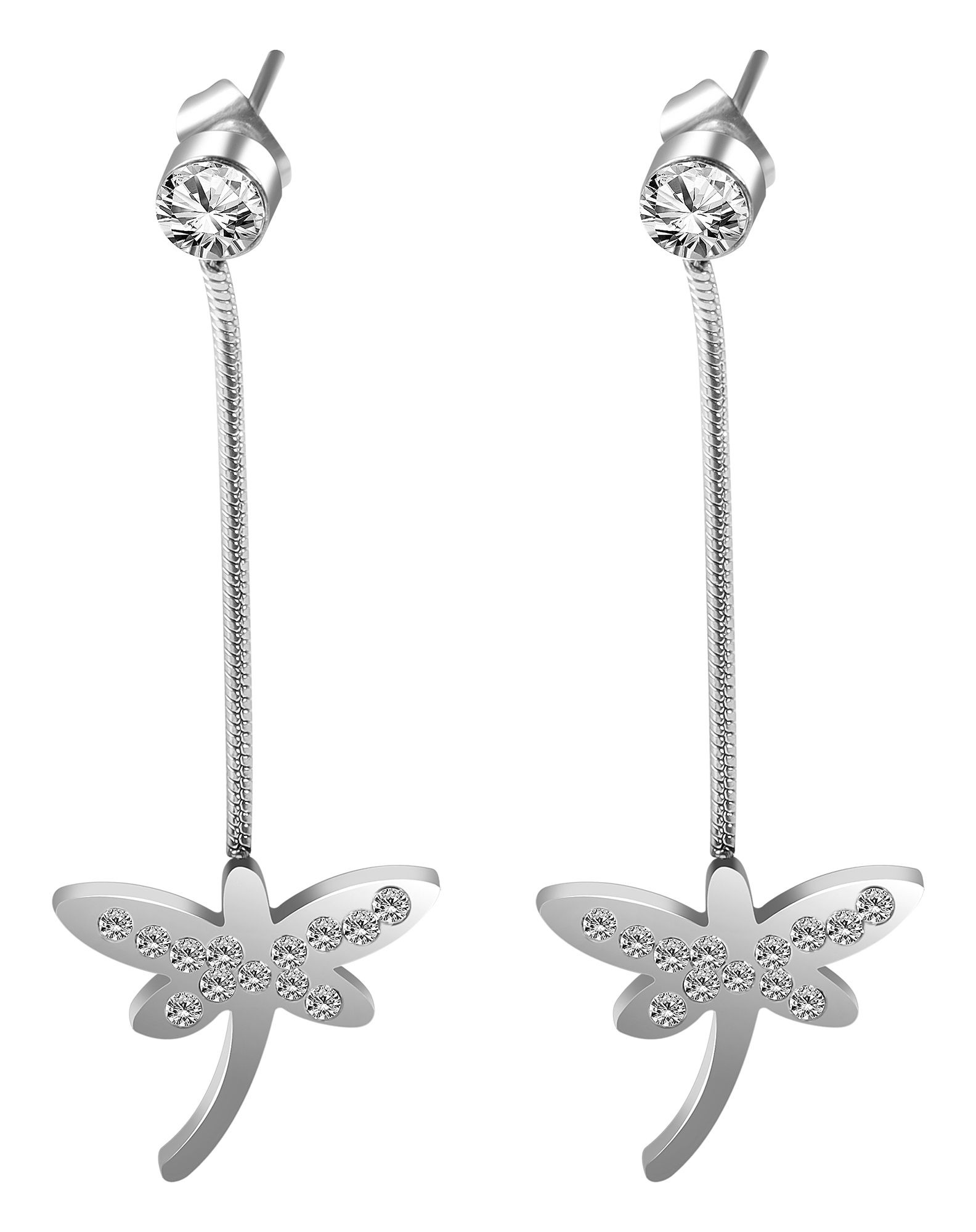Paar Ohrhänger ADELIA´S "Damen Ohrringe – Ohrstecker aus Edelstahl", Damen, Gr. Damen, Edelstahl, silber, Ohrringe, Eine schöne Geschenkidee für jeden Anlass 10