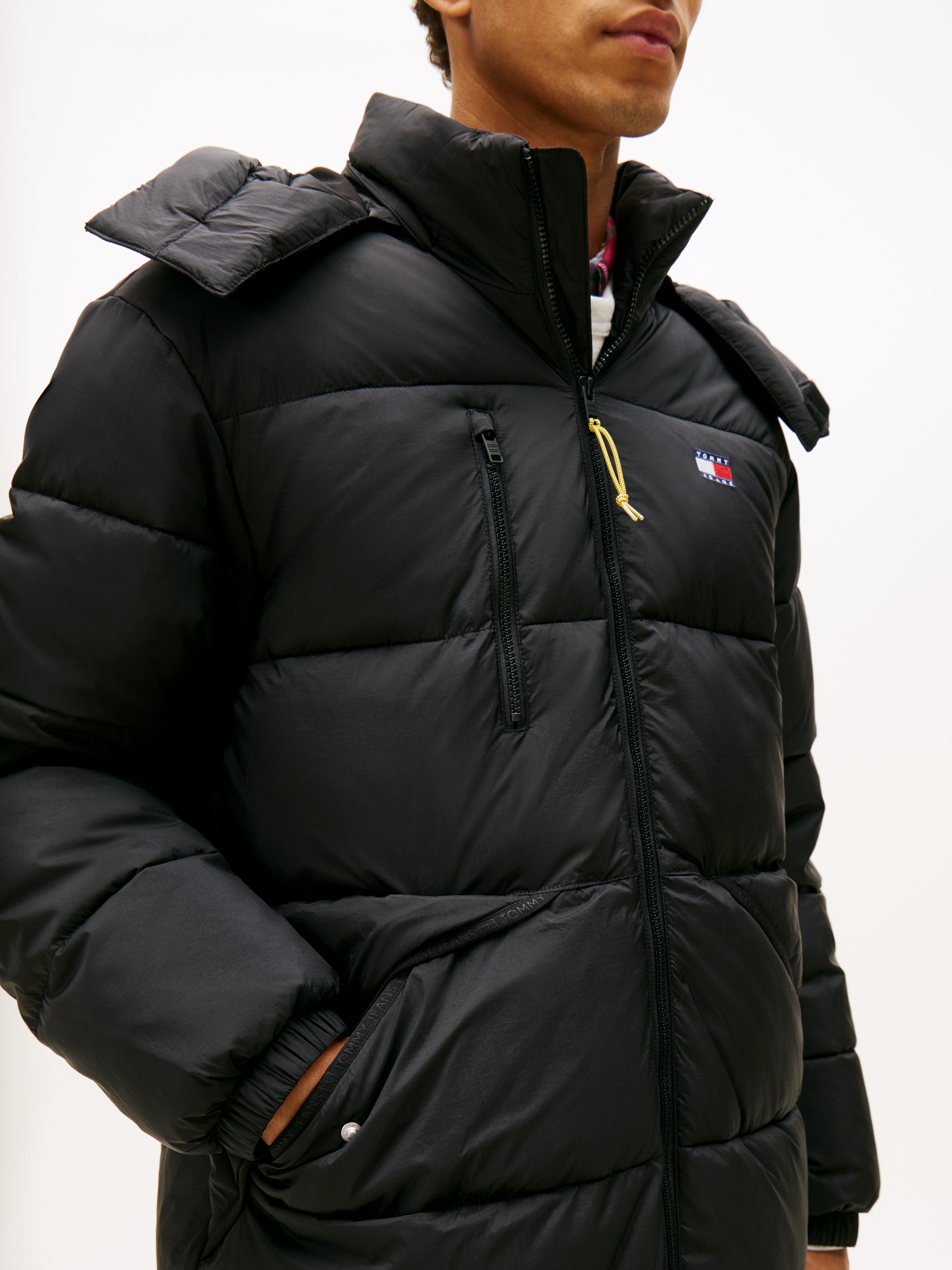 Tommy Jeans Steppmantel »VAIL MAXI PARKA« Regular fit mit abnehmbarer Kapuze