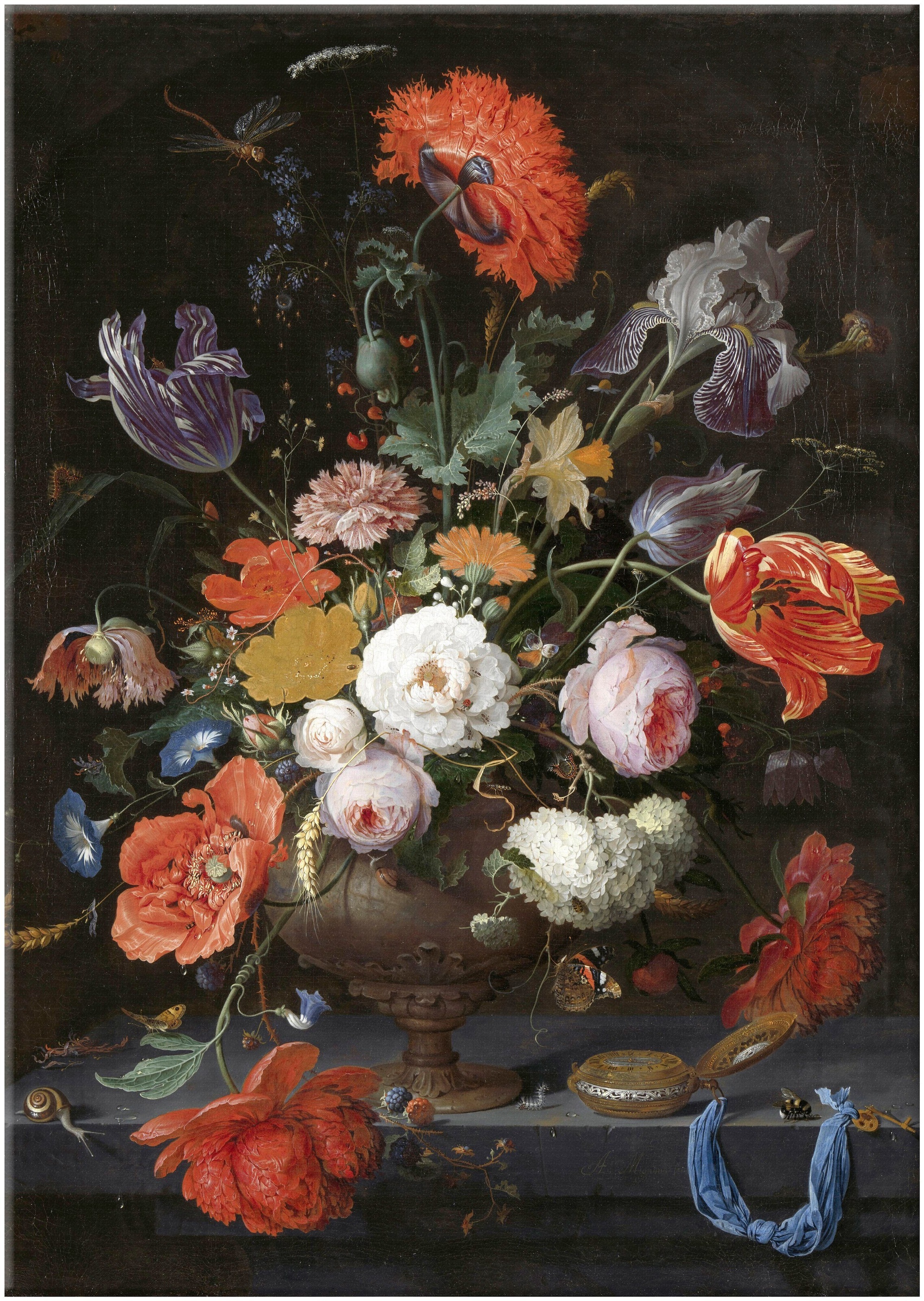 Art for the home Leinwandbild "Rijksmuseum, Albert Mignon", Blumen, 70x100 günstig online kaufen