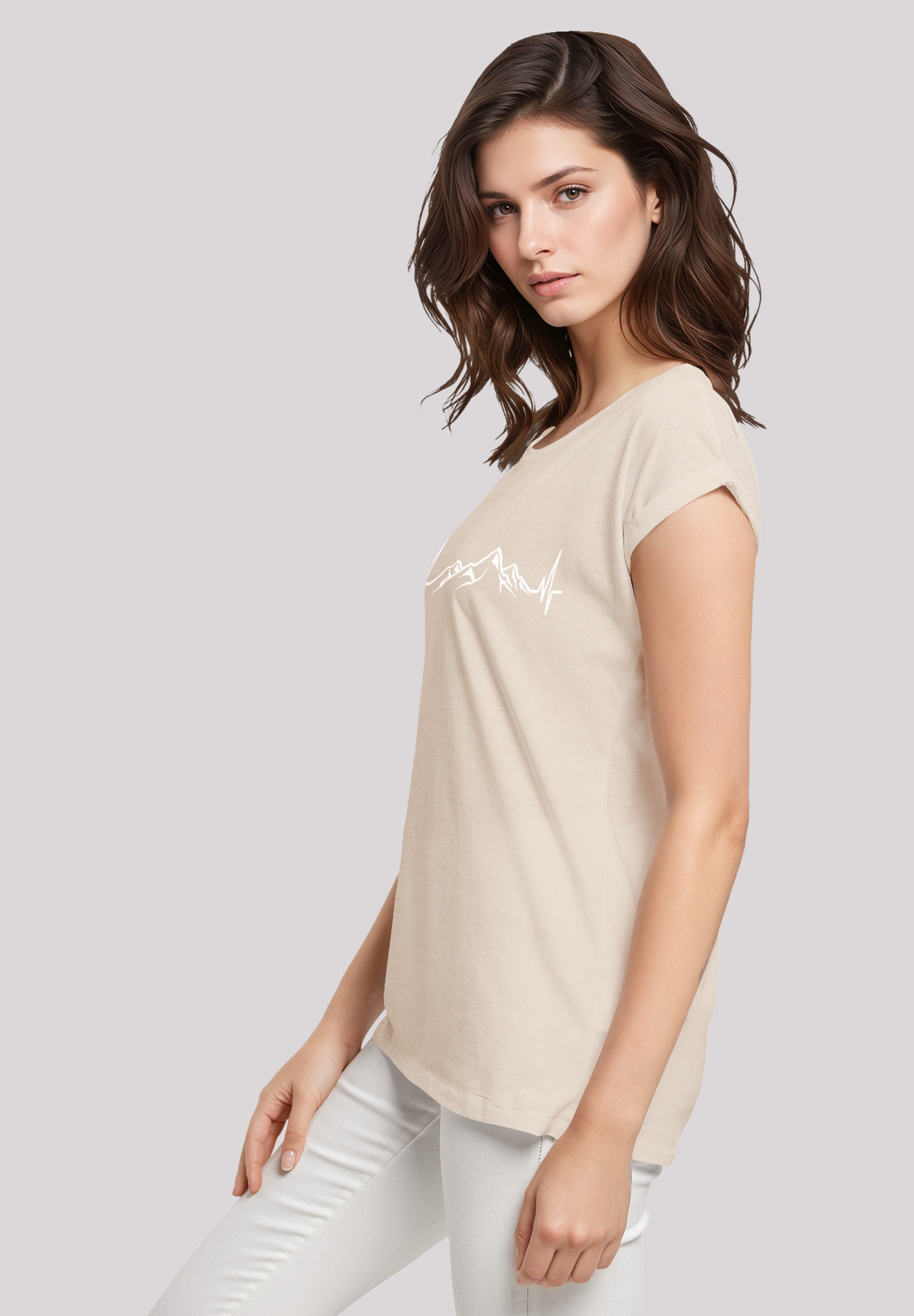 F4NT4STIC T-Shirt »Herzschlag Berge Wandern«, Premium Qualität