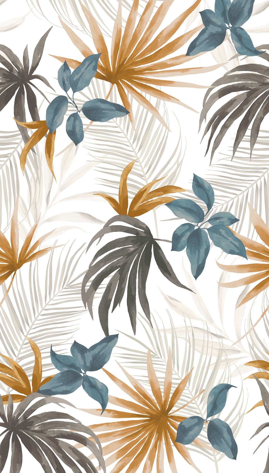 CosmoLiving by Cosmopolitan Vliestapete »Tropelia Fototapete erweiterbar« matt strukturiert Exotische Palmenblätter in warmen Farbtönen