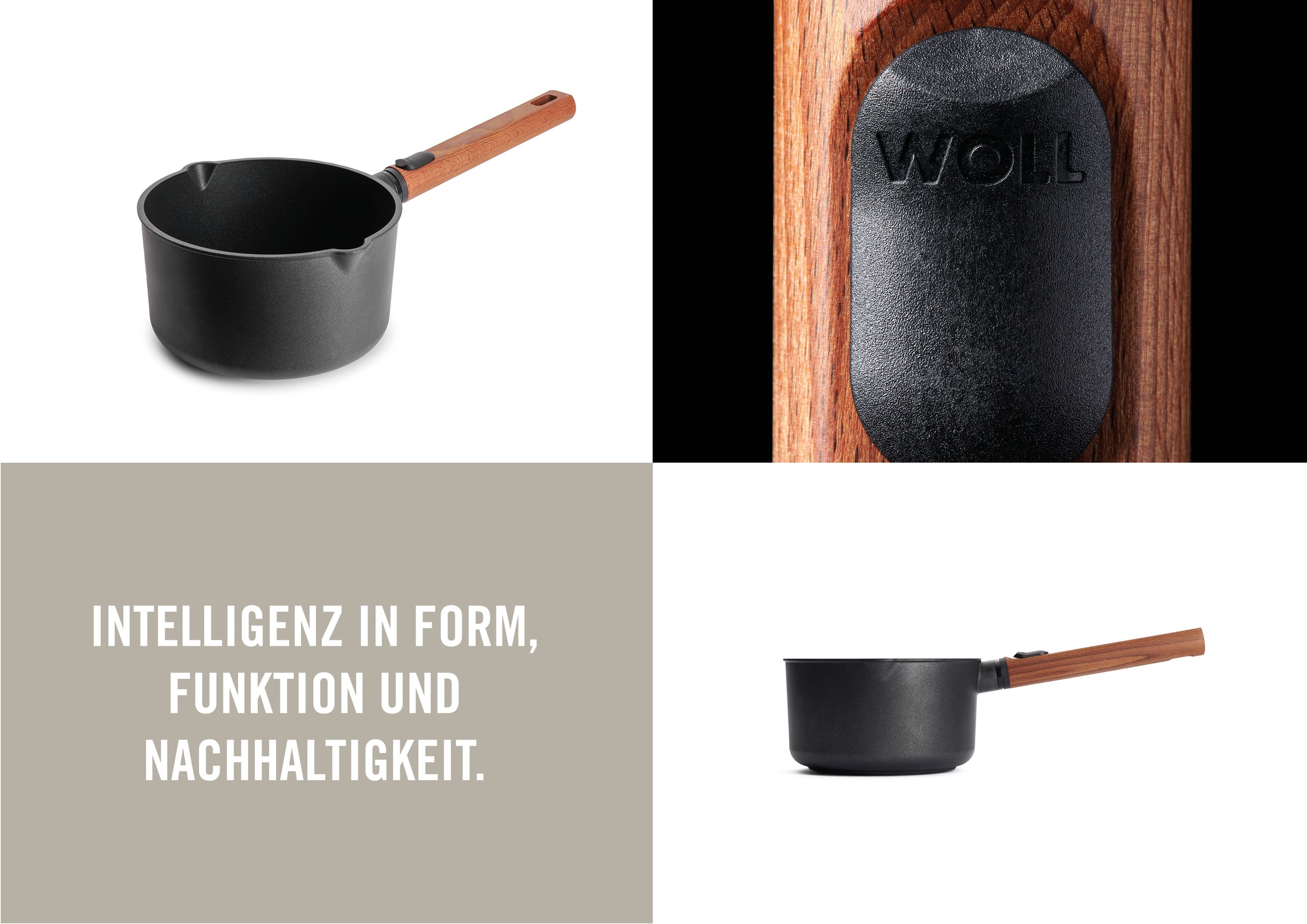 WOLL Milchtopf »Eco Logic QXR Guss-Stieltopf«, Aluminium, (1 tlg.), PFAS-freie Diamond-QXR - Beschichtung