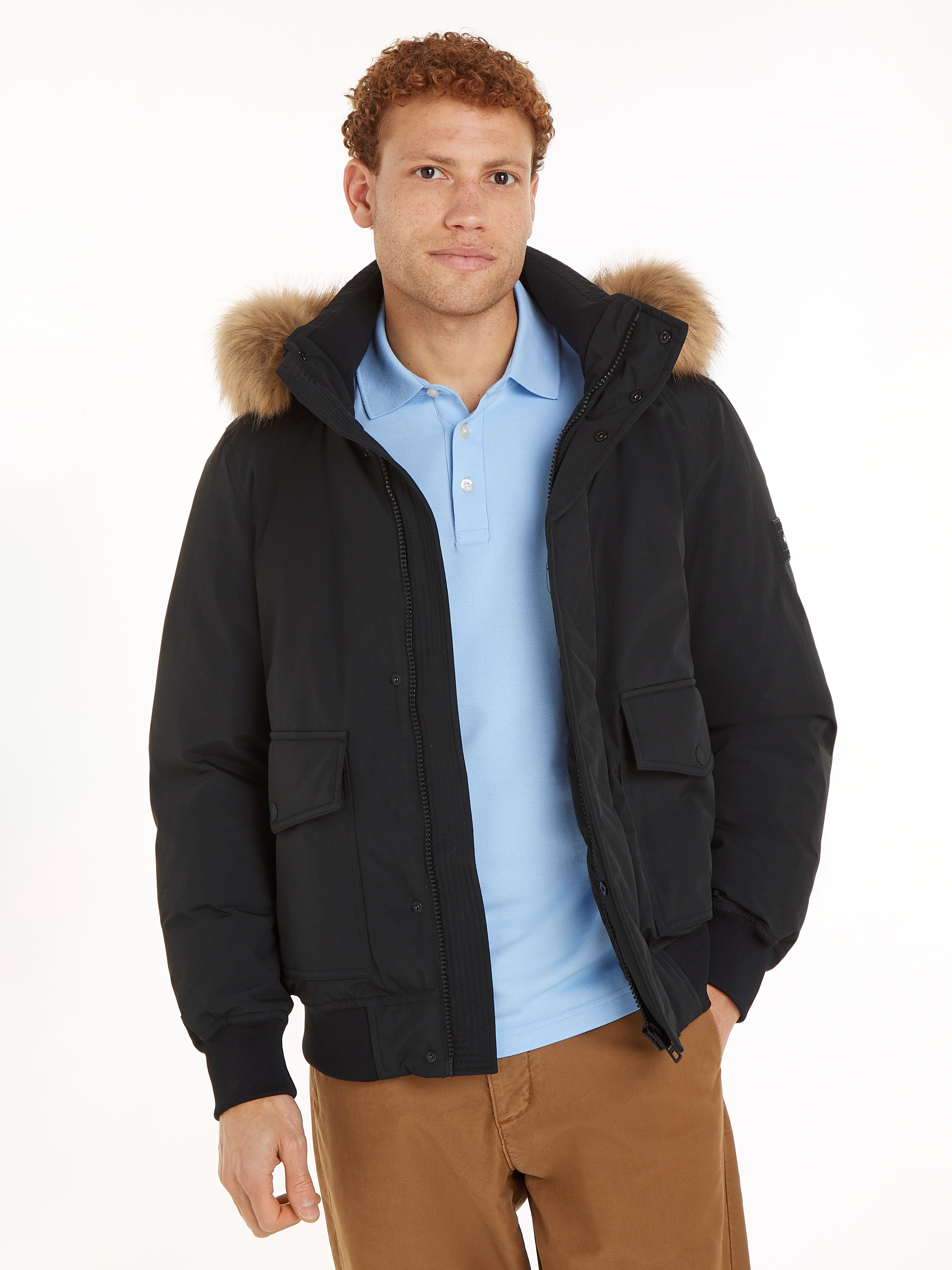 Bomberjacke »ROCKIE DOWN BOMBER«, mit Kapuze