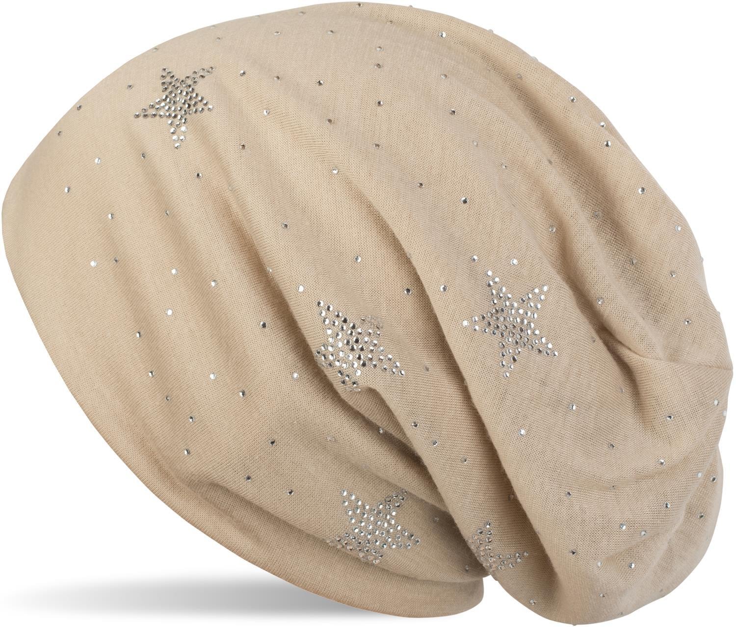 styleBREAKER Beanie "Beanie mit Strass Sterne" 1 Stk.