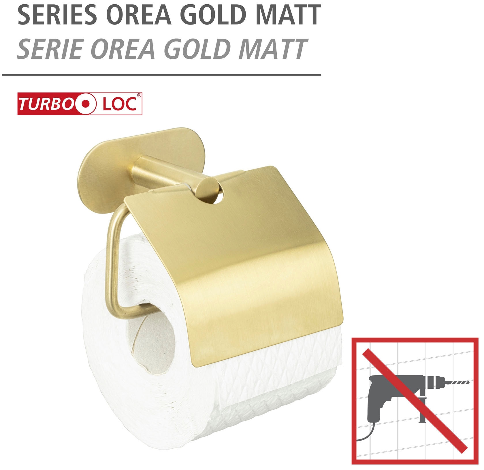 WENKO Toilettenpapierhalter Befestigen BAUR »Turbo-Loc®«, mit ohne Deckel, | Bohren