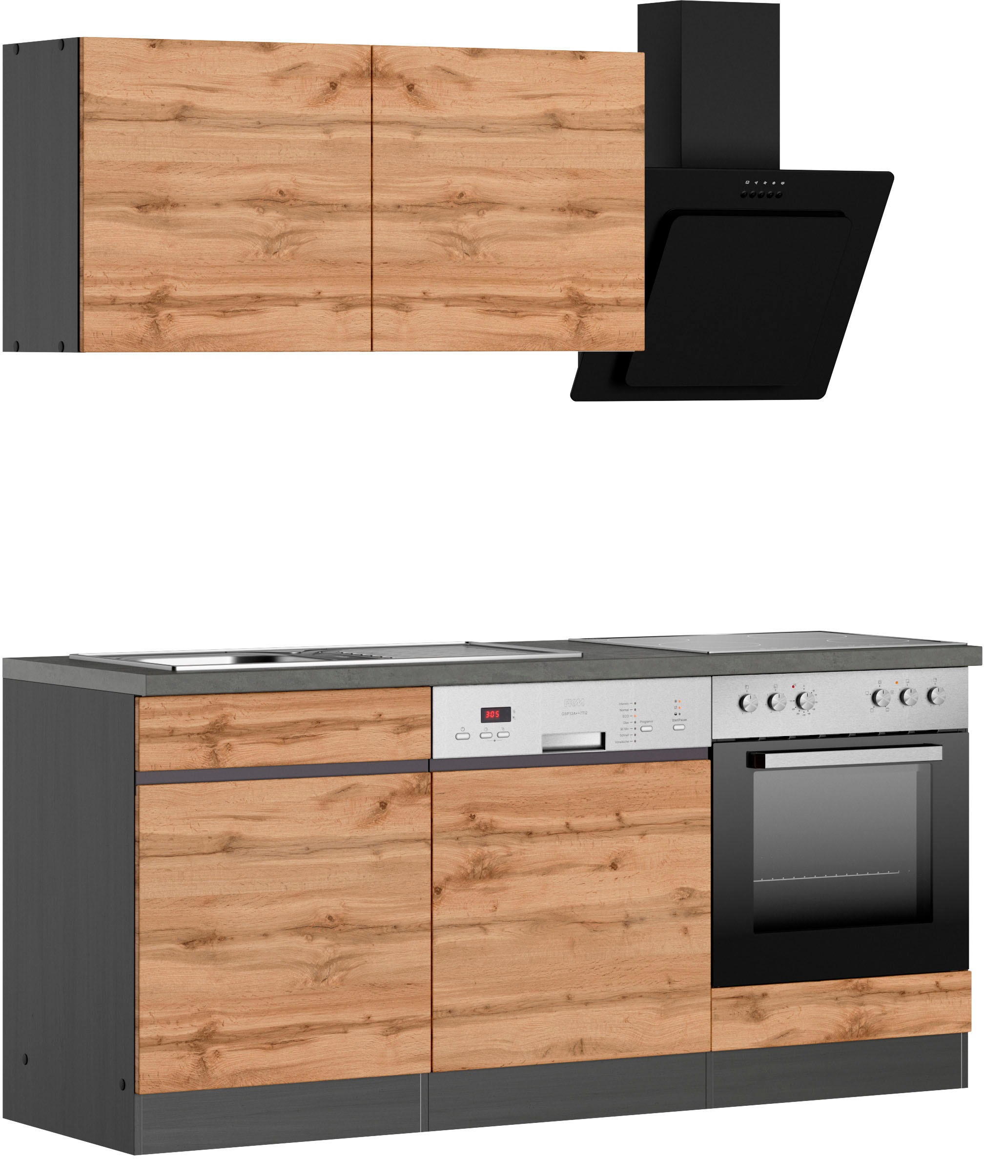 Thumbnail - KOCHSTATION Küchenzeile "KS-Riesa" Stellbreite 180 cm, wahlweise mit oder ohne E-Geräte