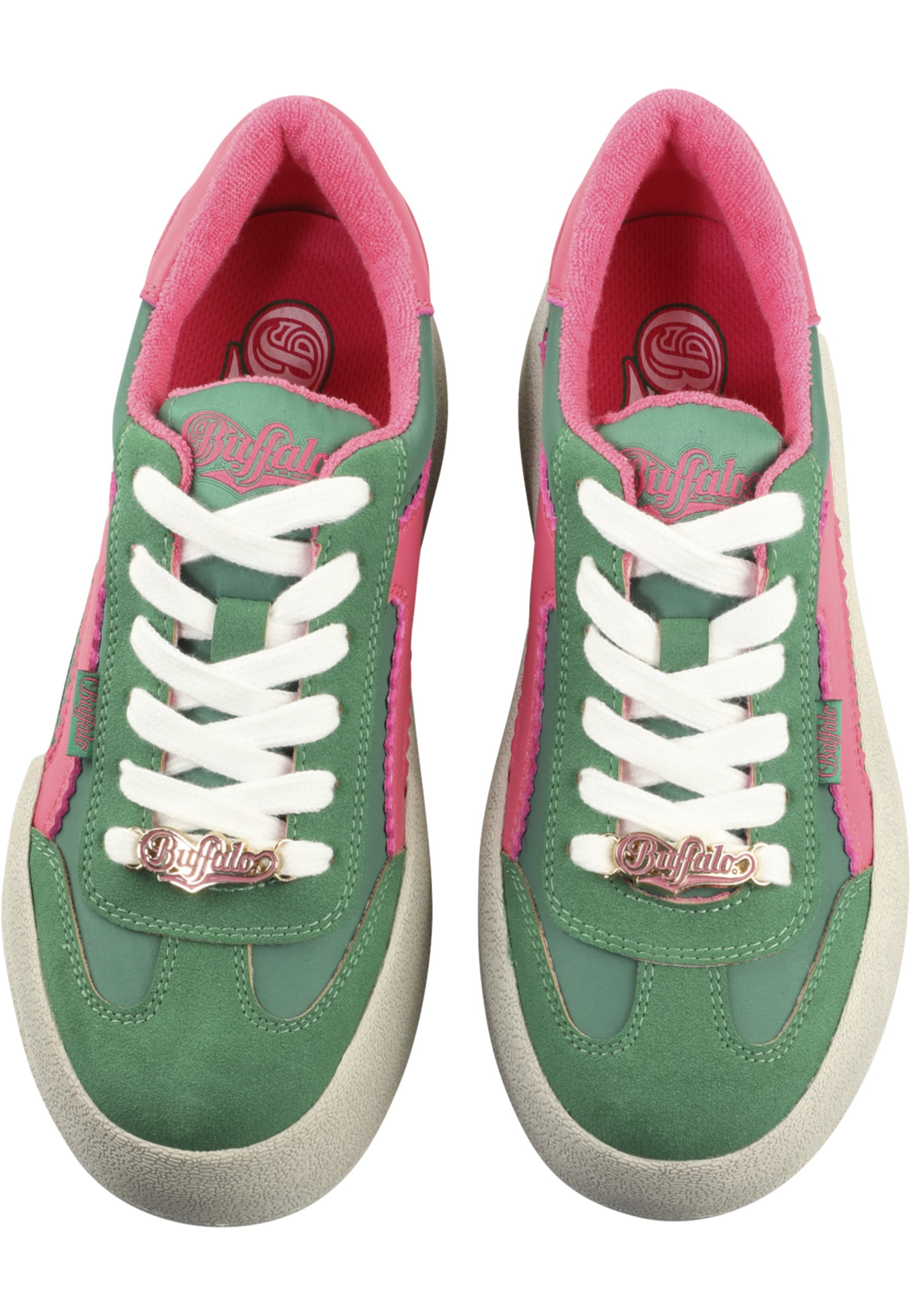 BUFFALO Damen Trainingsschuh "Buffalo CAJO", Gr. 38grün, pink, Schuhe