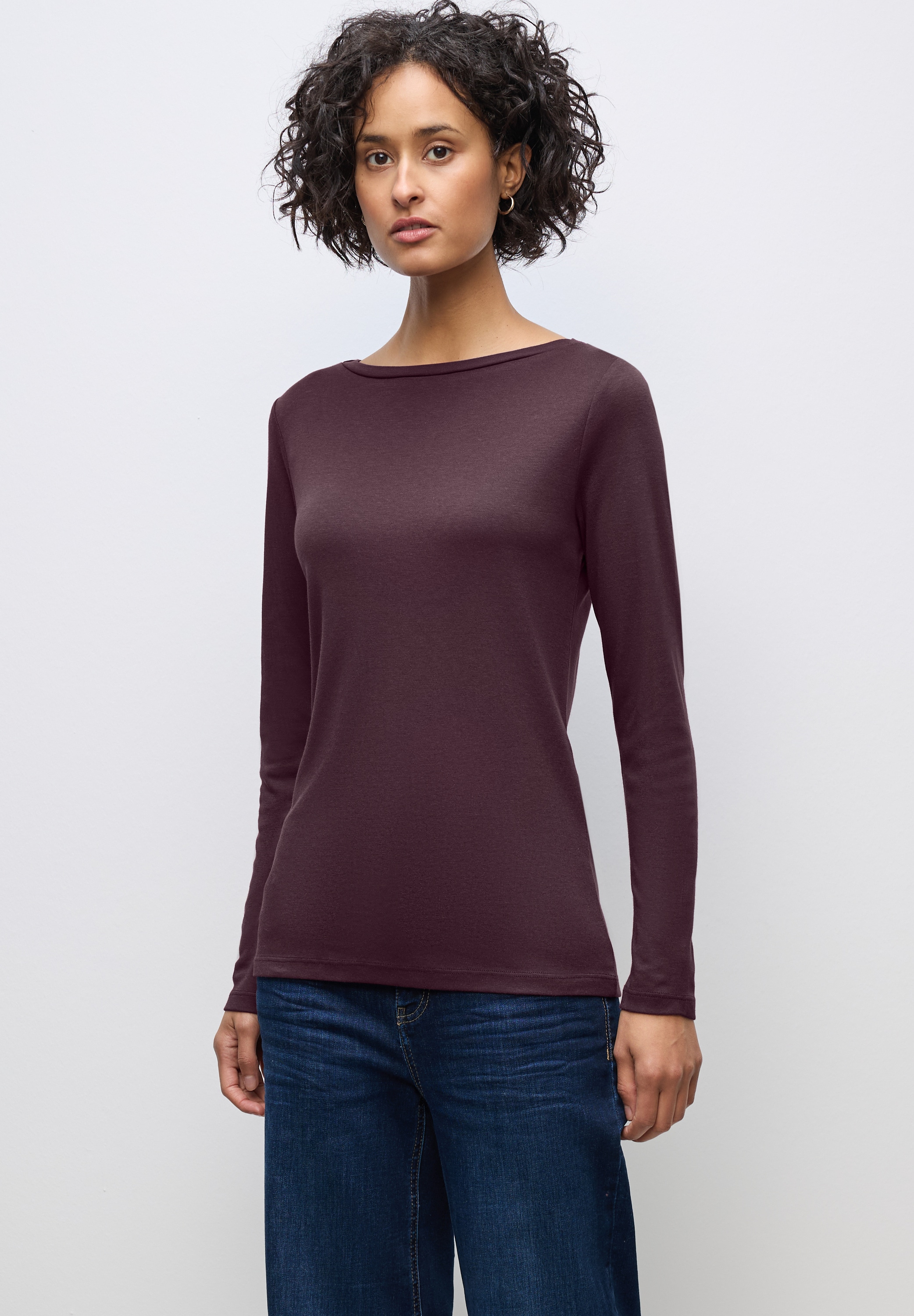 STREET ONE Langarmshirt, im soften Baumwoll-Mix günstig online kaufen