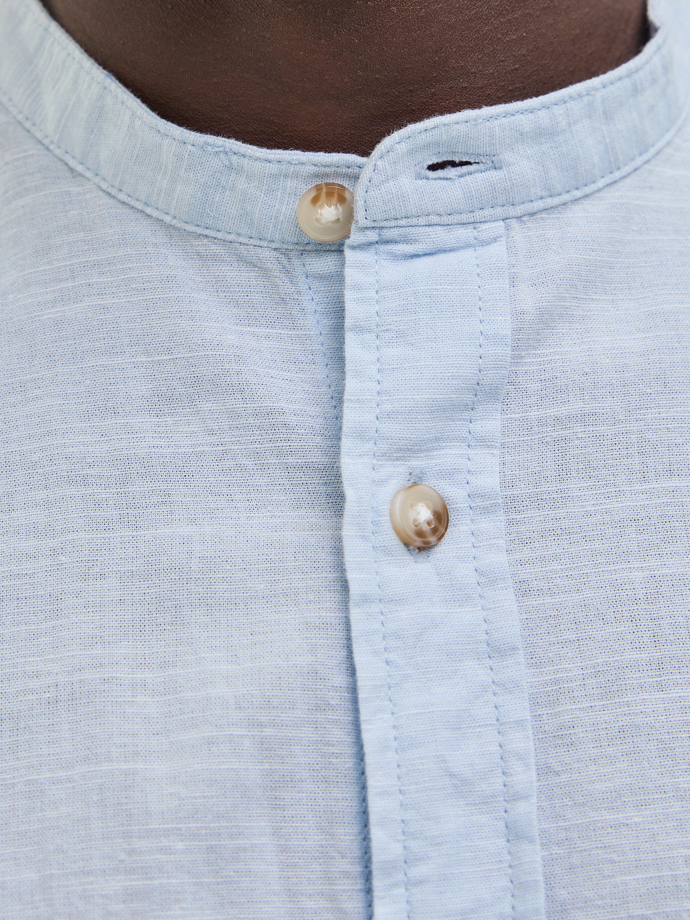 Jack & Jones Langarmhemd »JJESUMMER BAND SHIRT LS SN«, mit Bandkragen