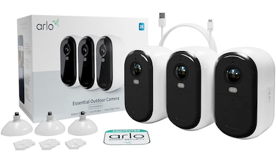 Smart Home Kamera »ESSENTIAL 2K Outdoor Kamera 3er-Pack«, Außenbereich-Innenbereich,...