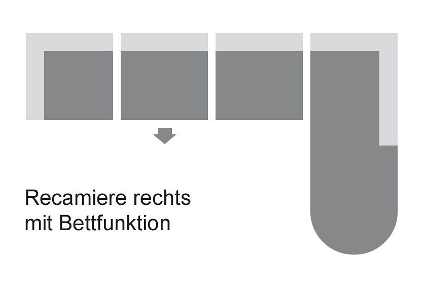 DOMO collection Ecksofa Papenburg L-Form, in großer Farbvielfalt, wahlweise mit Bettfunktion