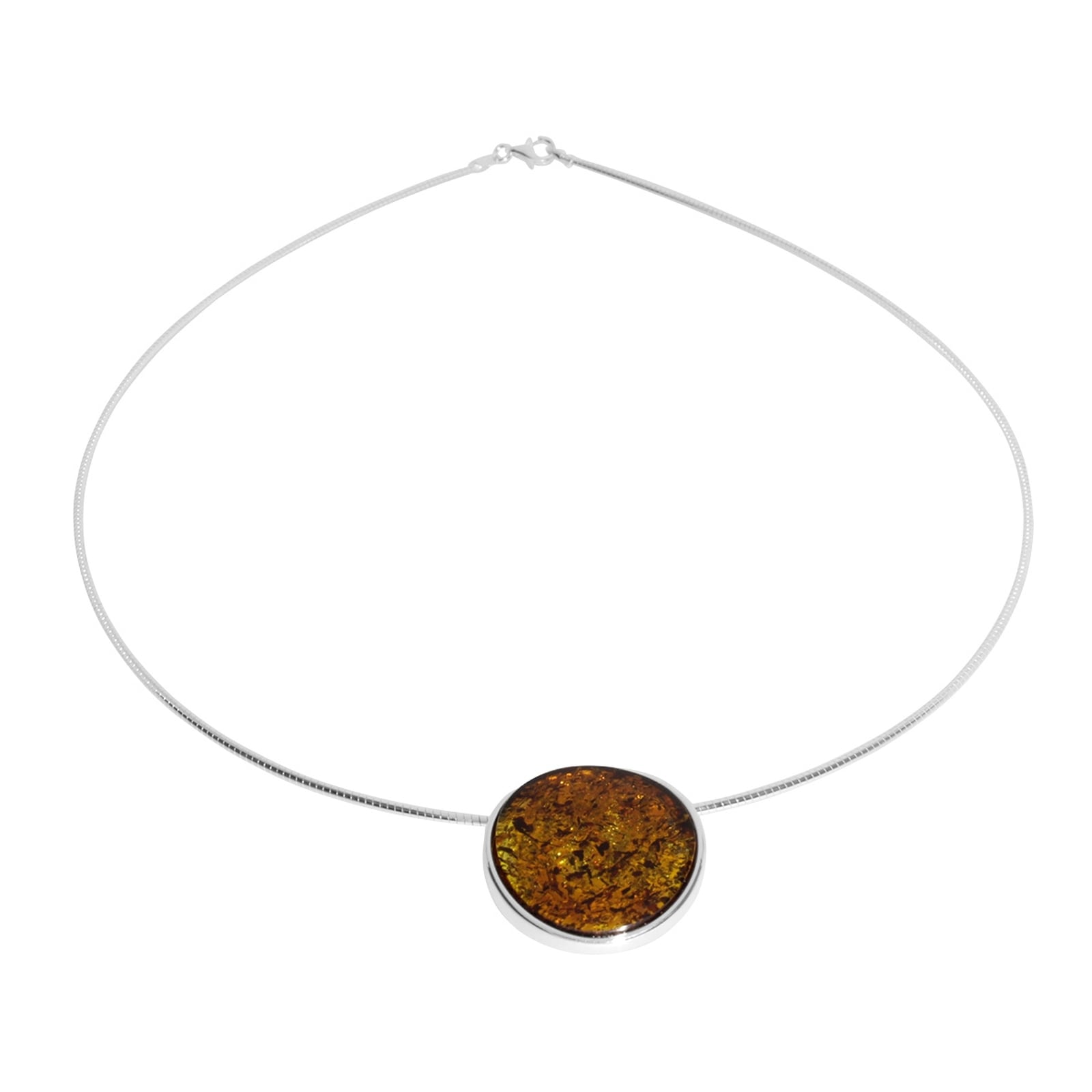 OSTSEE-SCHMUCK Kette mit Anhänger »- Gleiter-Frouke 24 mm - Silber 925/000 - Bernstein«