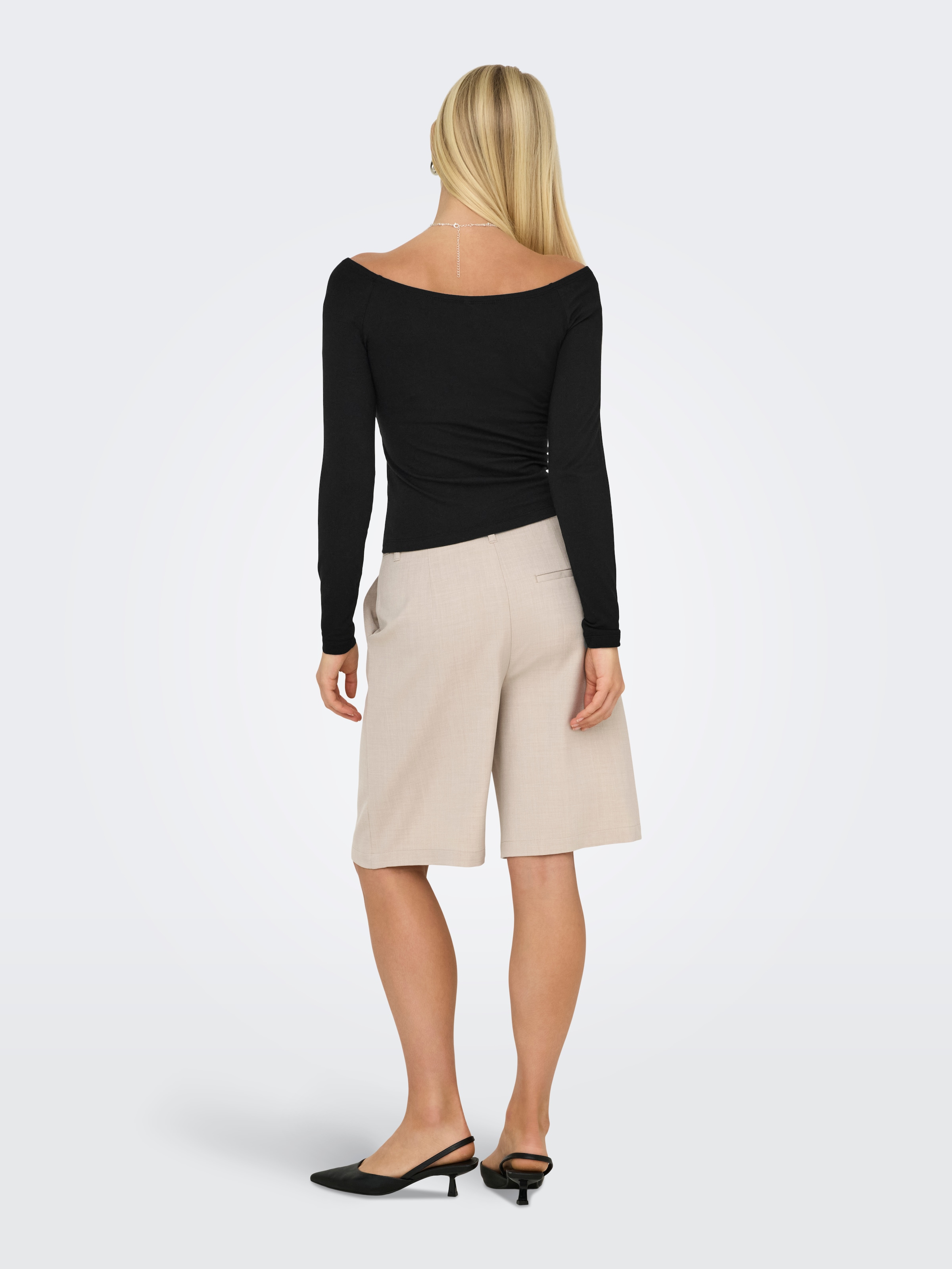 ONLY Langarmshirt »ONLLIVELOVE LIFE LS OF SHOULDER JRS NOOS«