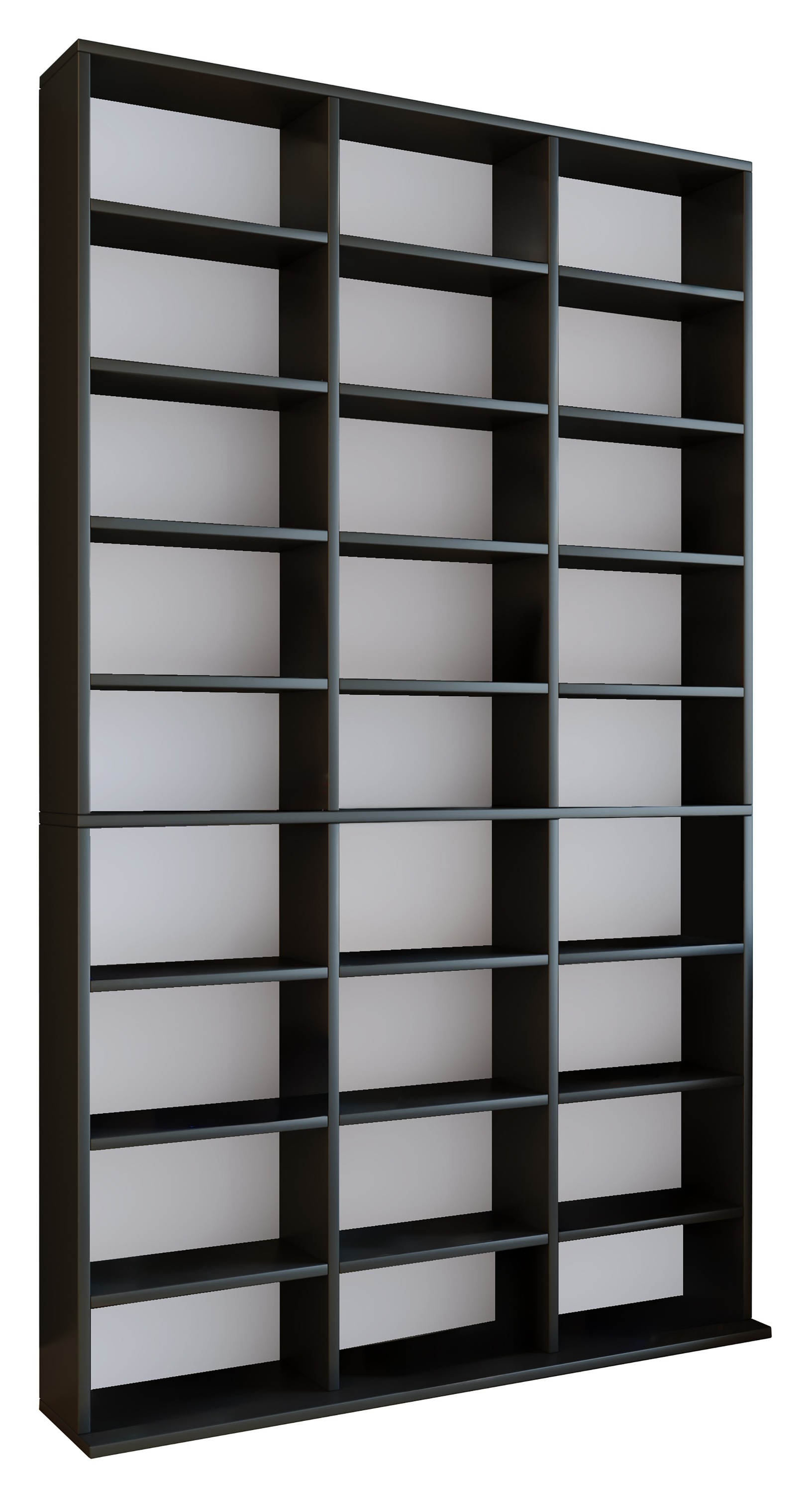 VCM Standregal »VCM Holzregal stehend | platzsparender CD-Schrank für 1080 CDs oder 504 DVDs | Maße: H. 181 x B. 102 x T. 23 cm | Elegantes DVD Regal stehend | Blu-Ray Regal | CD Regal Megosa XL«
