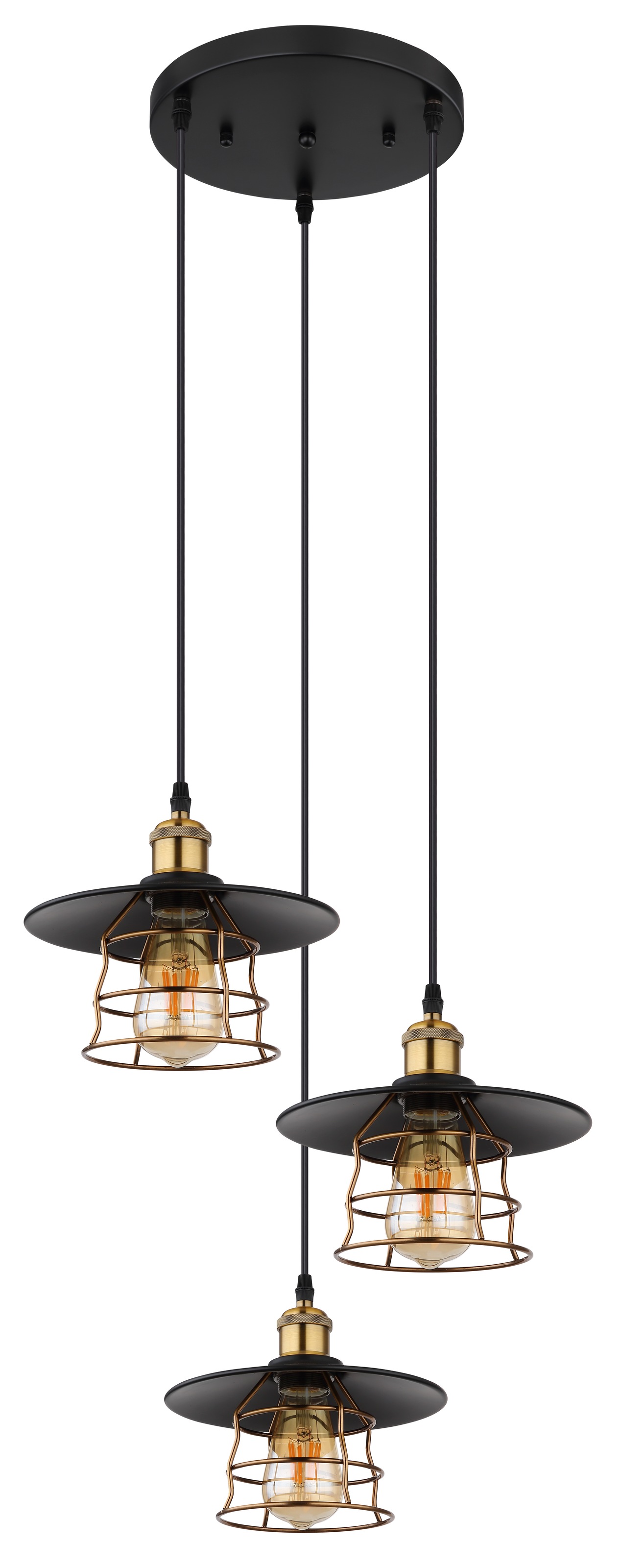 GLOBO LIGHTING Hängeleuchte »VIEJO«, Leuchtmittel E27 | ohne Leuchtmittel, Pendelleuchte / Küche / Wohnzimmerschwarz / rund / Gittergeflecht