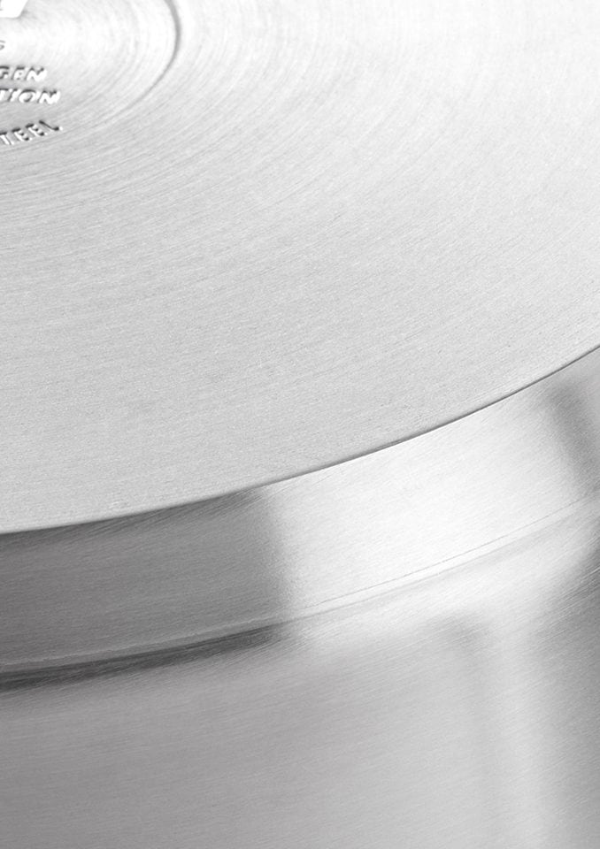 Zwilling Topf-Set »Joy«, Edelstahl 18/10, (Set, 4 tlg., je 1 Kochtopf Ø 16/20 cm, 1 Bratentopf Ø 20 cm, 1 Kasserolle Ø 16 cm), Glasdeckel, Sandwichboden, sehr gute Wärmeverteilung, inkl. Füllskala