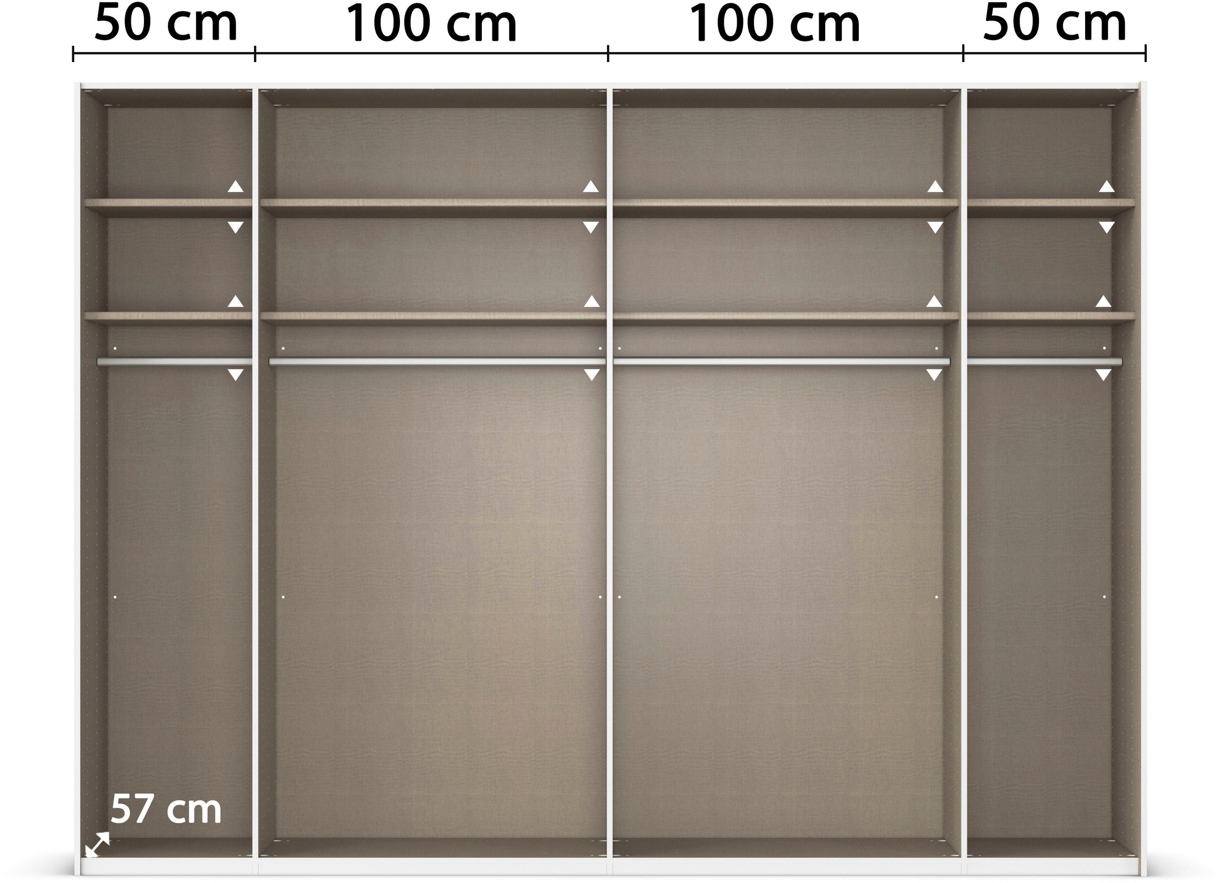 rauch Schwebetürenschrank »Kleiderschrank Schrank Garderobe Wäscheschrank TEGIO«, mit hochwertigen Holzdekoraufleistung und Glasfront MADE IN GERMANY