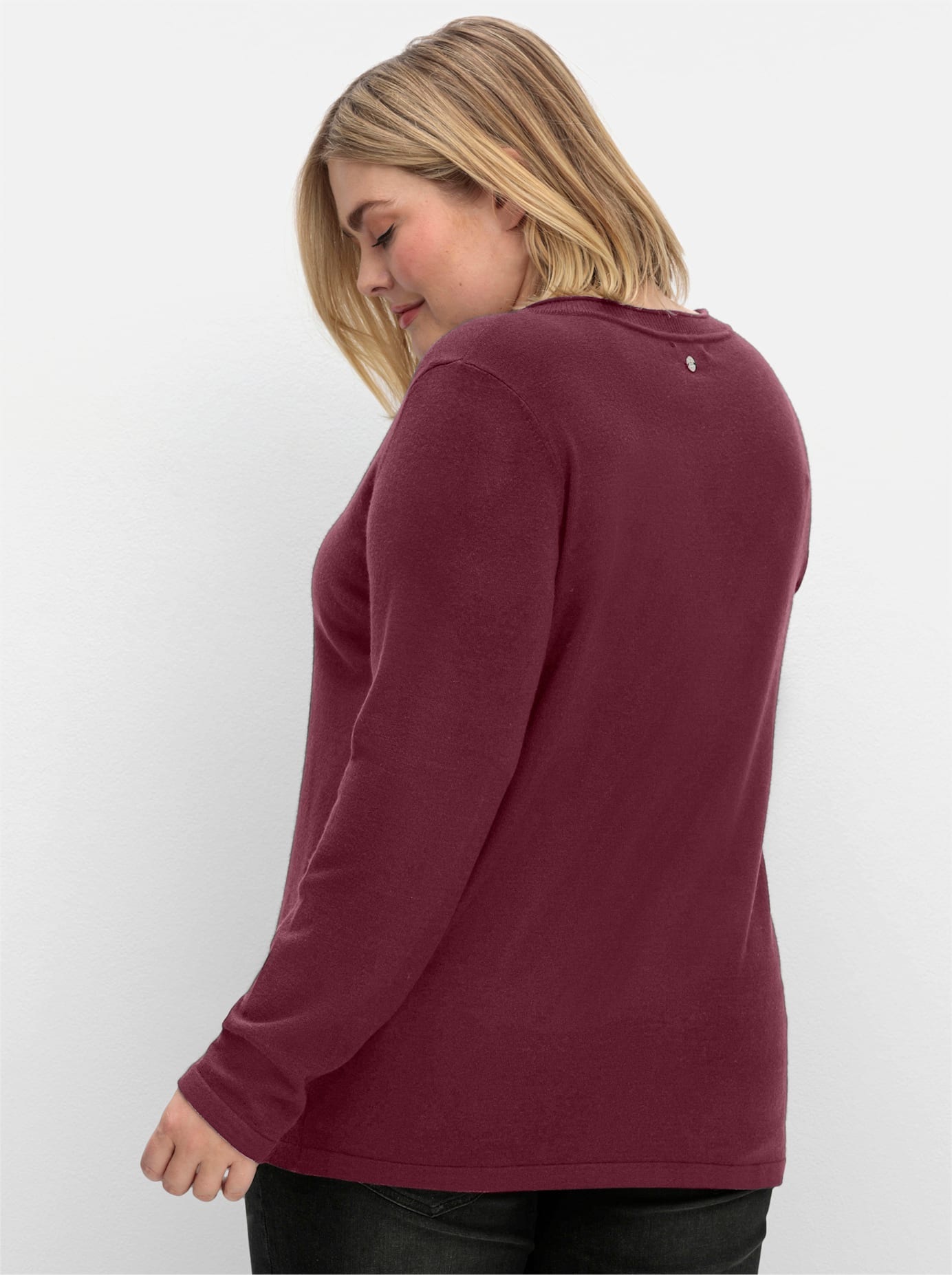 Sheego V-Ausschnitt-Pullover "V-Ausschnitt-Pullover" günstig online kaufen