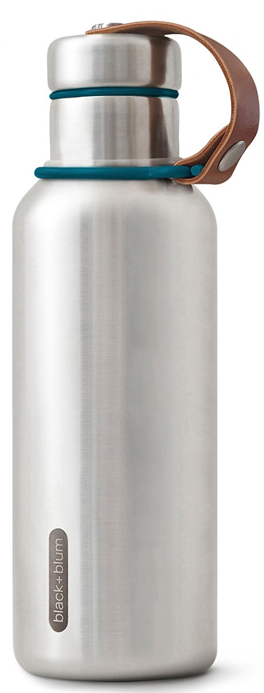 black+blum Isolierflasche »Insulated Bottle«, Edelstahl, Tragschlaufe aus Kunstleder, 500 ml