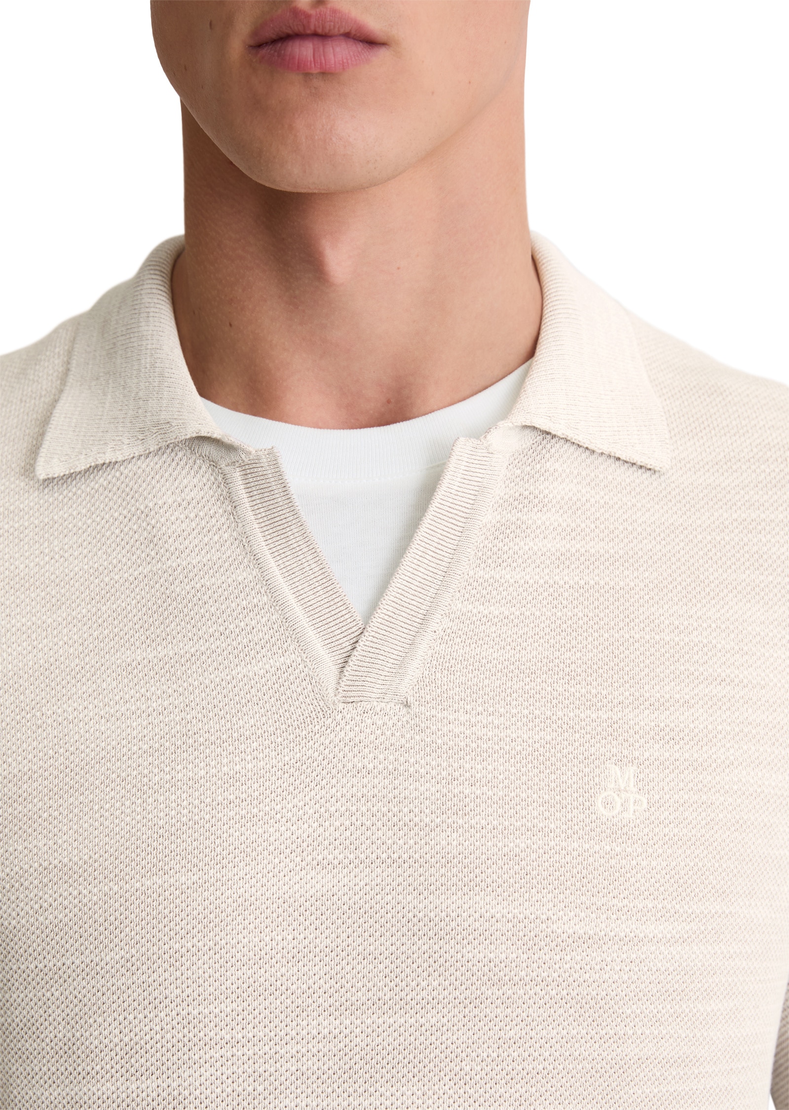 Marc O'Polo Strickpullover »aus Bio-Baumwoll-Piqué«