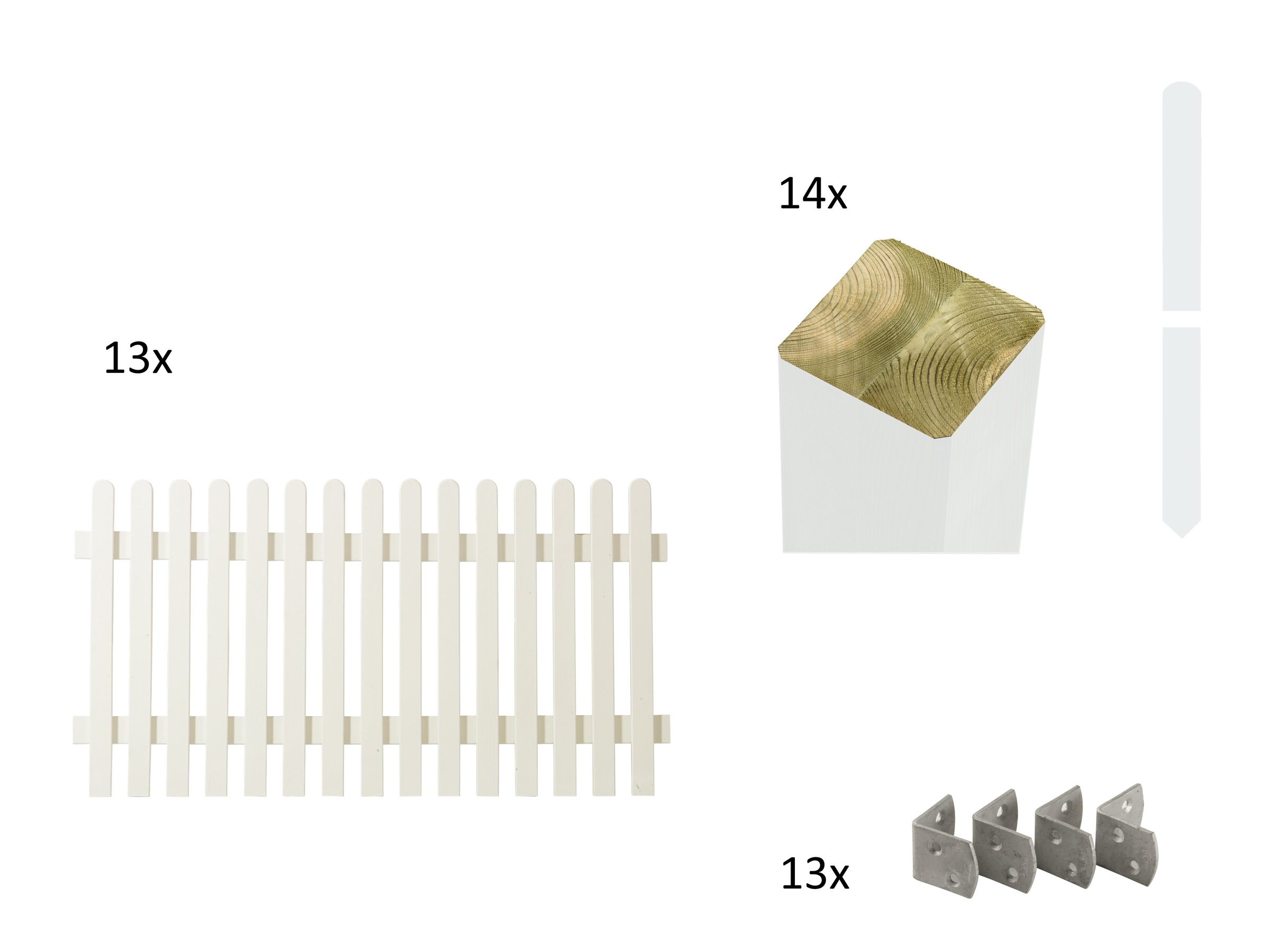 PLUS Gartenzaun »Retro«, Höhe: 80 cm, Gesamtlänge: 4,78 bis 23,62 m, zum Einbetonieren