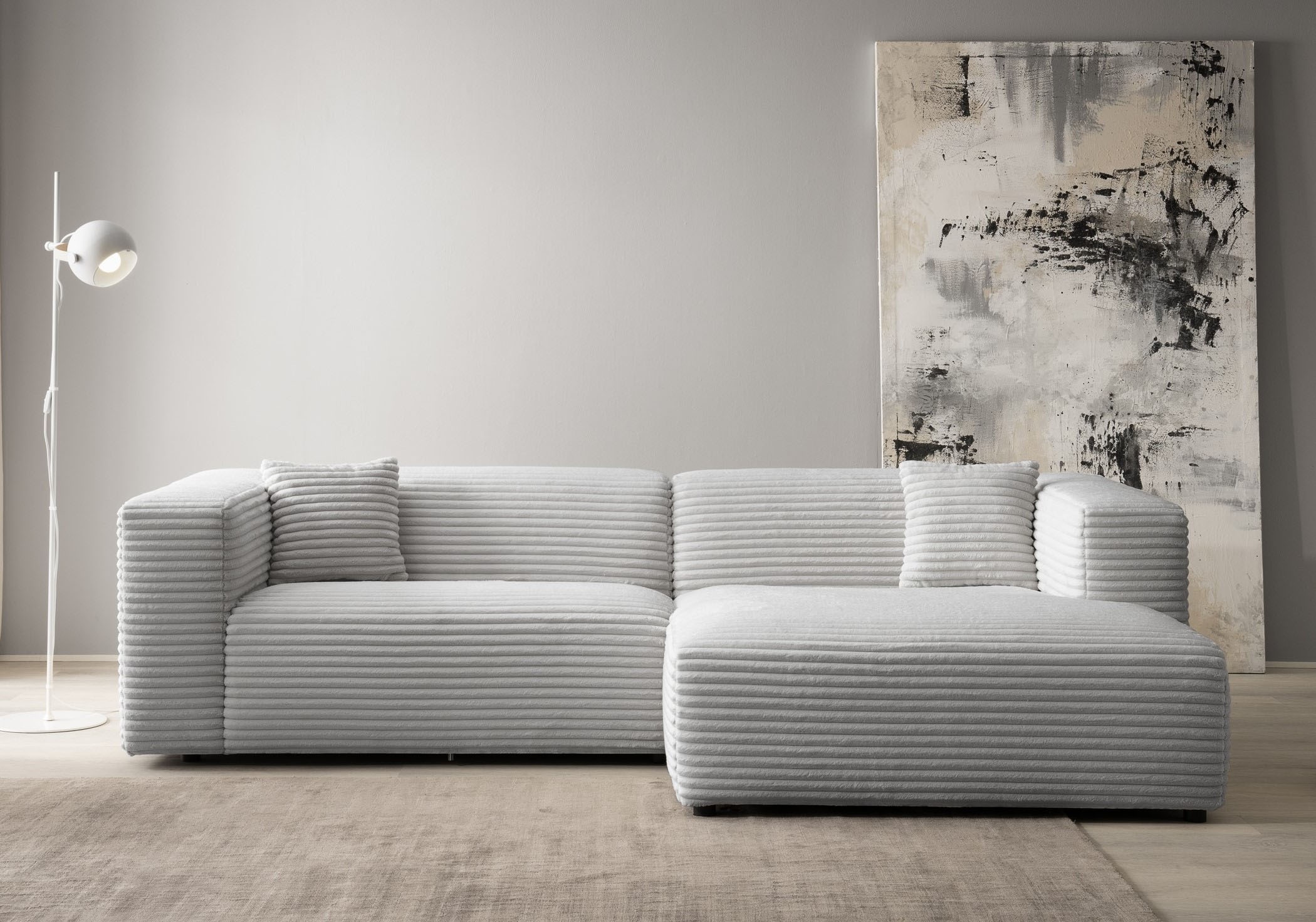 Home affaire Ecksofa "BAKELS, L-Form in Cord oder Boucle-Stoff, moderne Cou günstig online kaufen