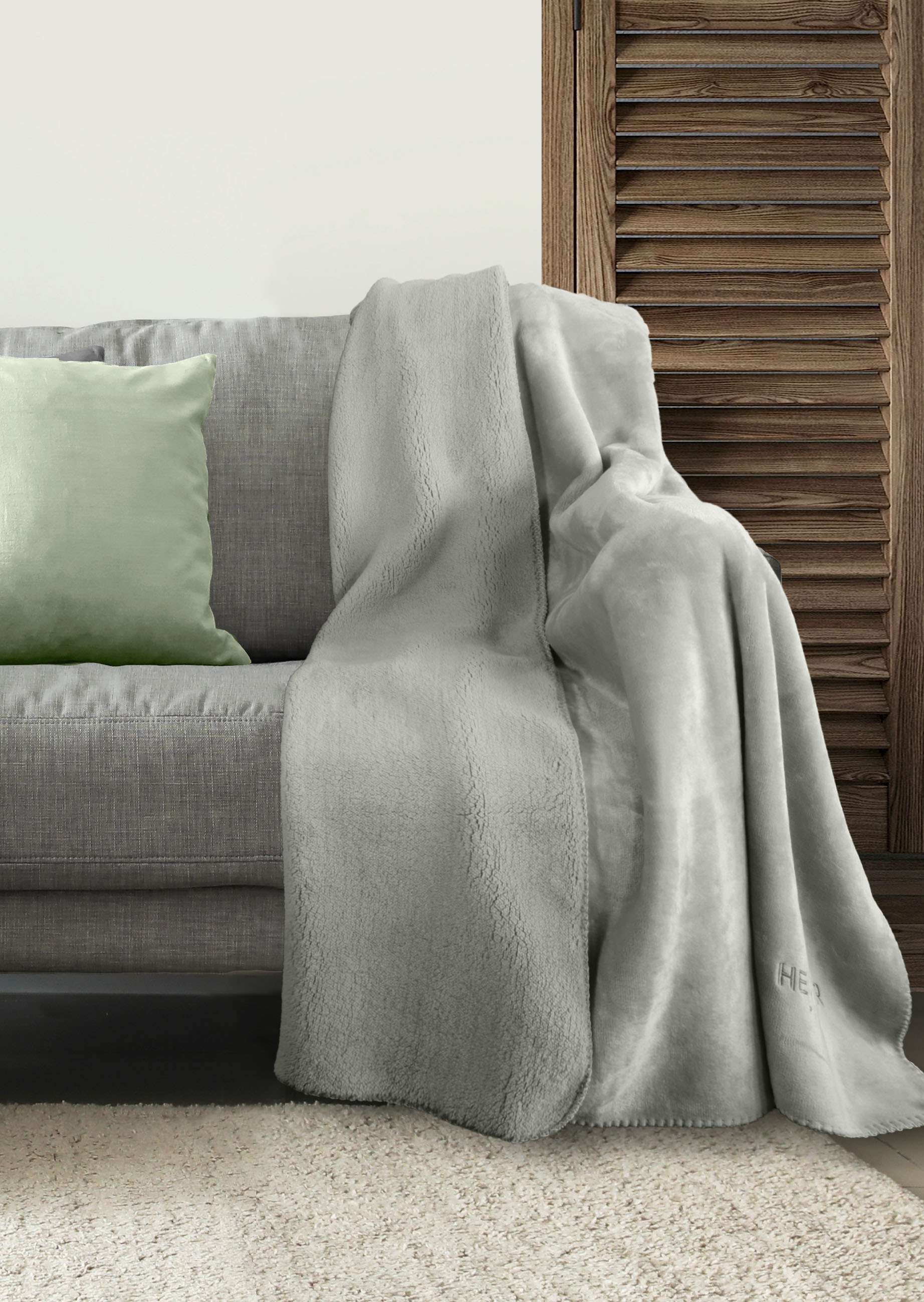 HECHTER PARIS Wohndecke »0238002«, Teddyfleece, Decke, Kuscheldecke, superweich, bequem, wohlig warm
