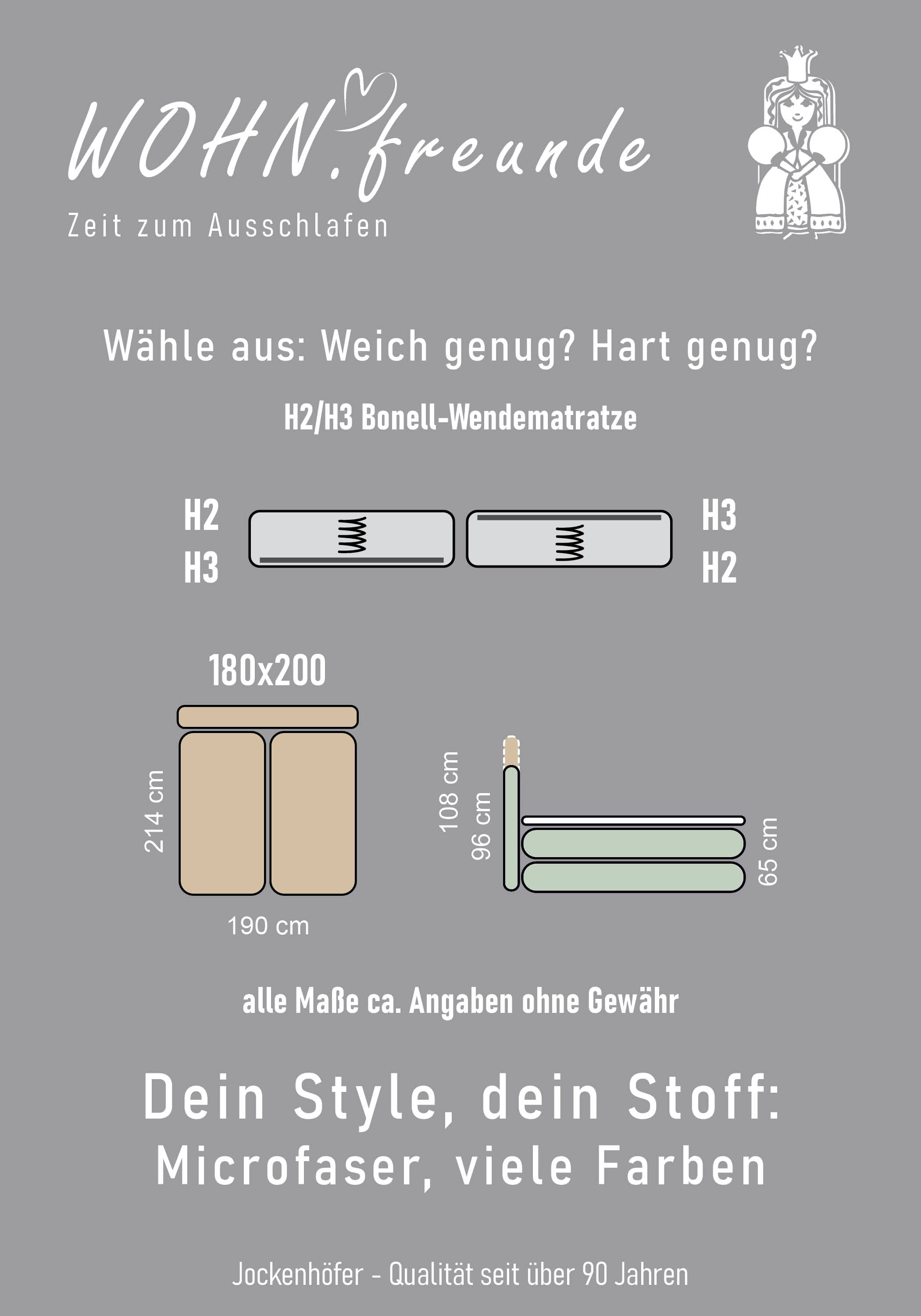 Jockenhöfer Gruppe Boxspringbett Kati, mit Topper, Bettkasten, dimmbare LED-Beleuchtung und USB Ladeport