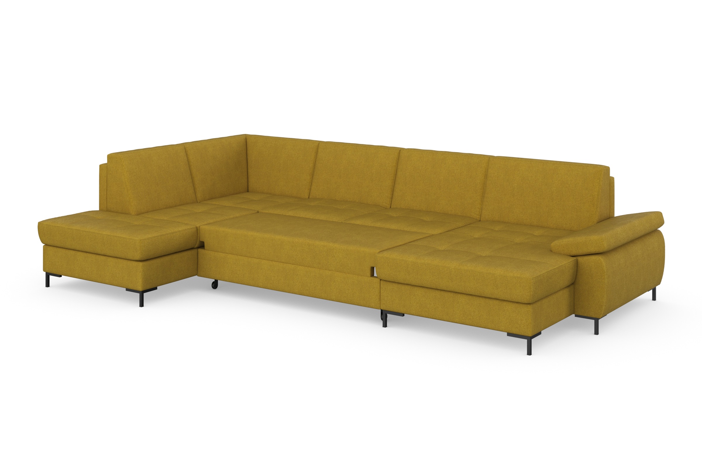 DOMO collection Wohnlandschaft »Capelo U-Form«, mit Armteilverstellung, wahlweise mit Bettfunktion, Federkern